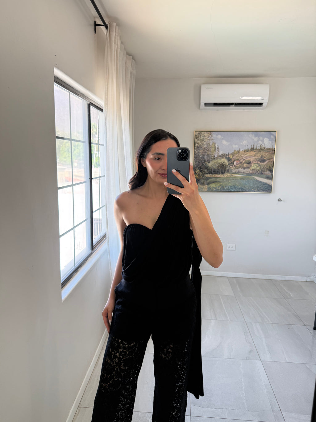 Black Scarf Tube Top