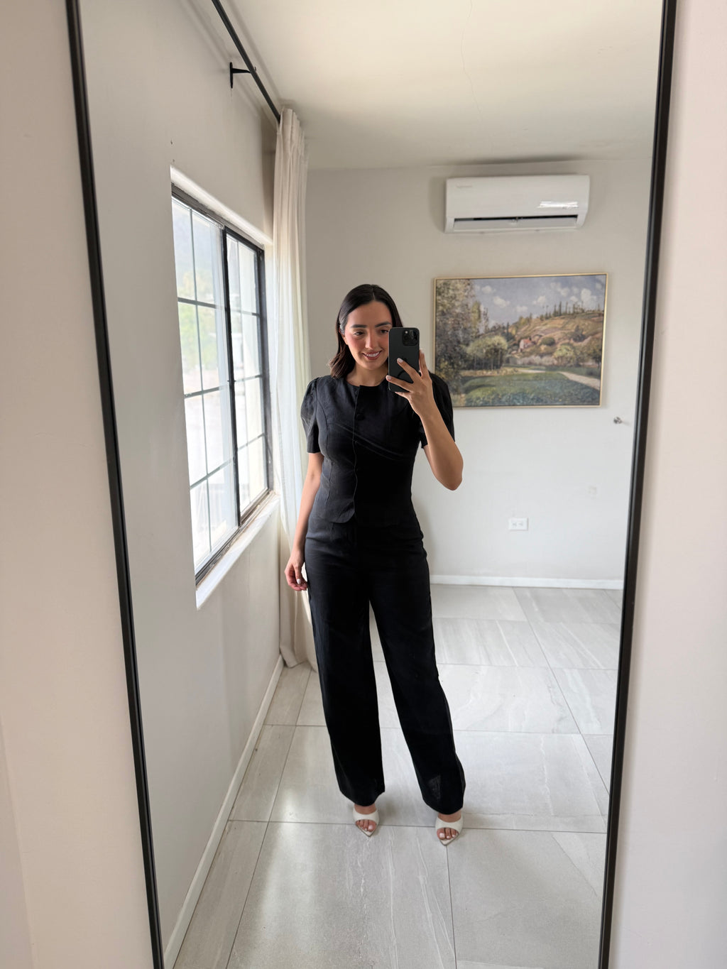 Black Blair Linen Pants