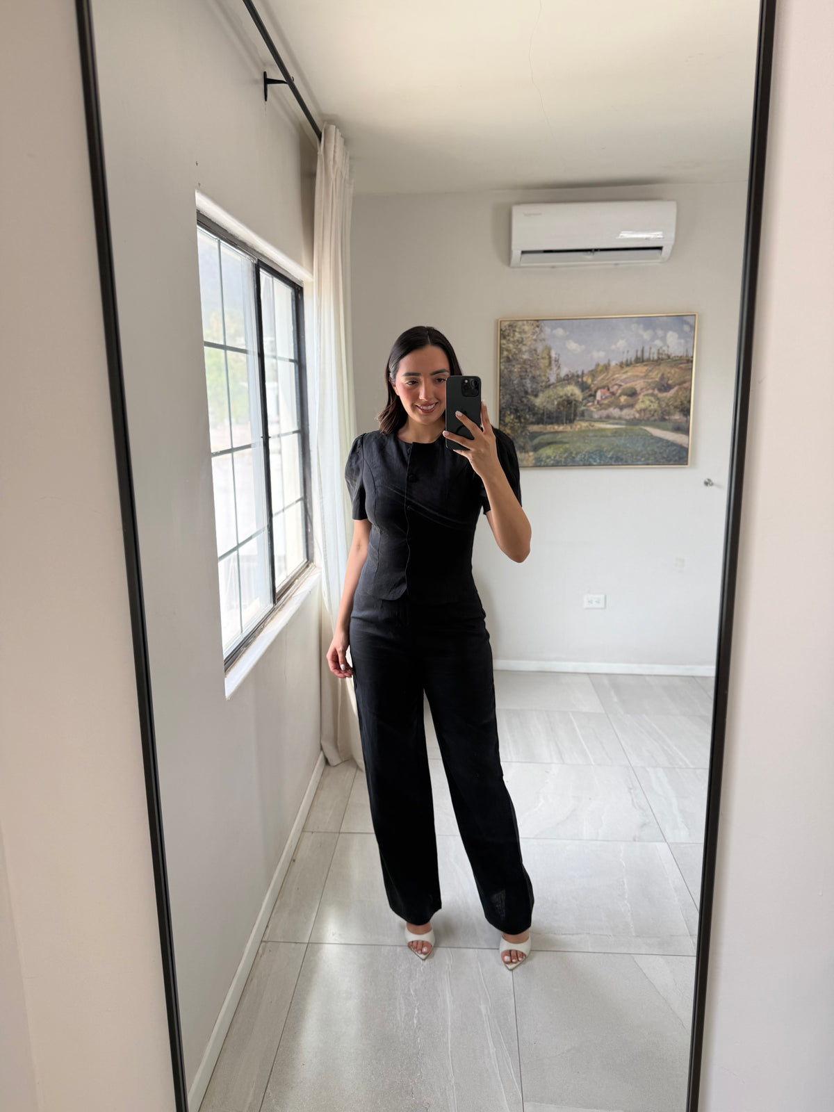 Black Blair Linen Pants