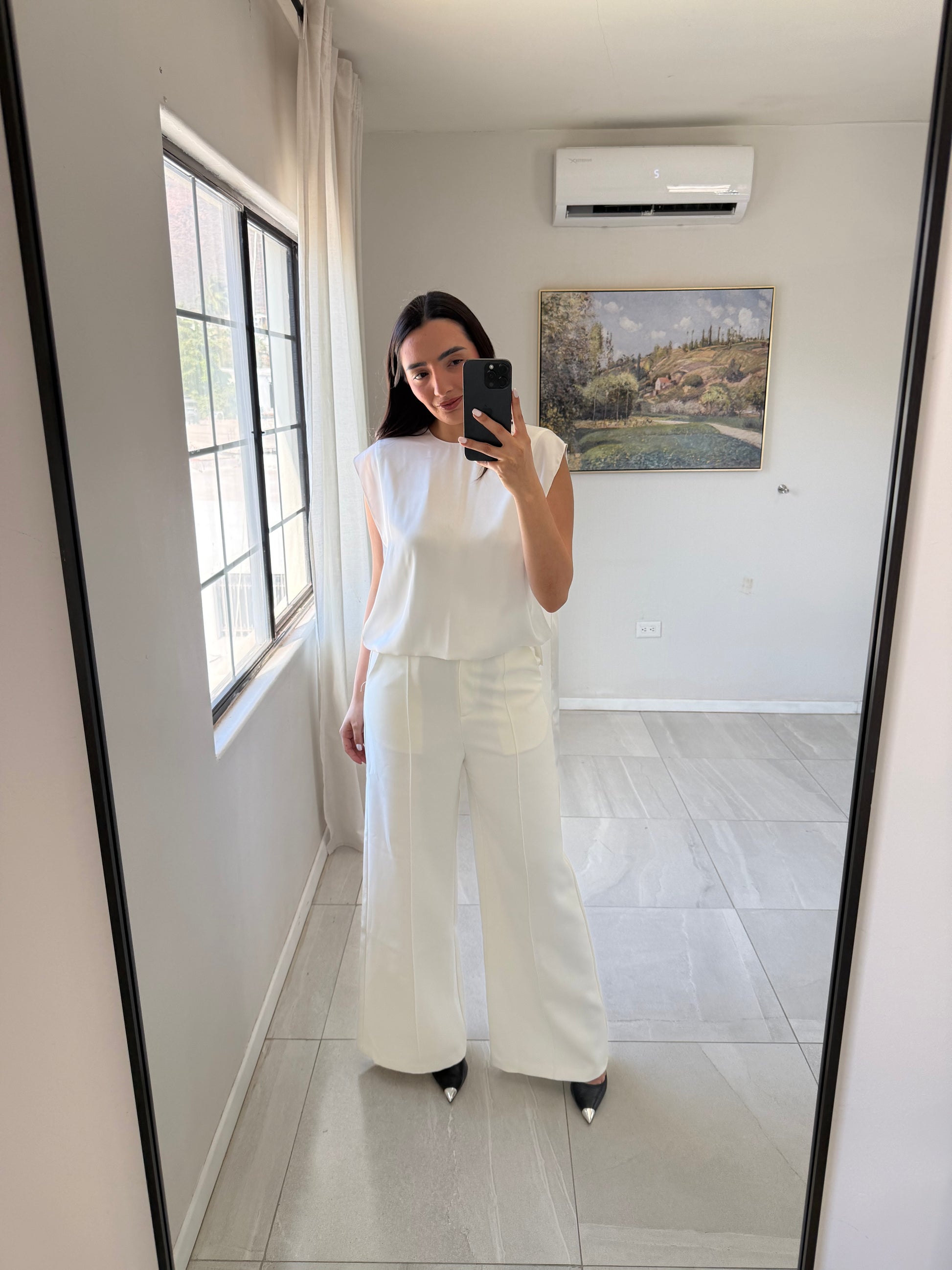 White Layer Assymetrical Top