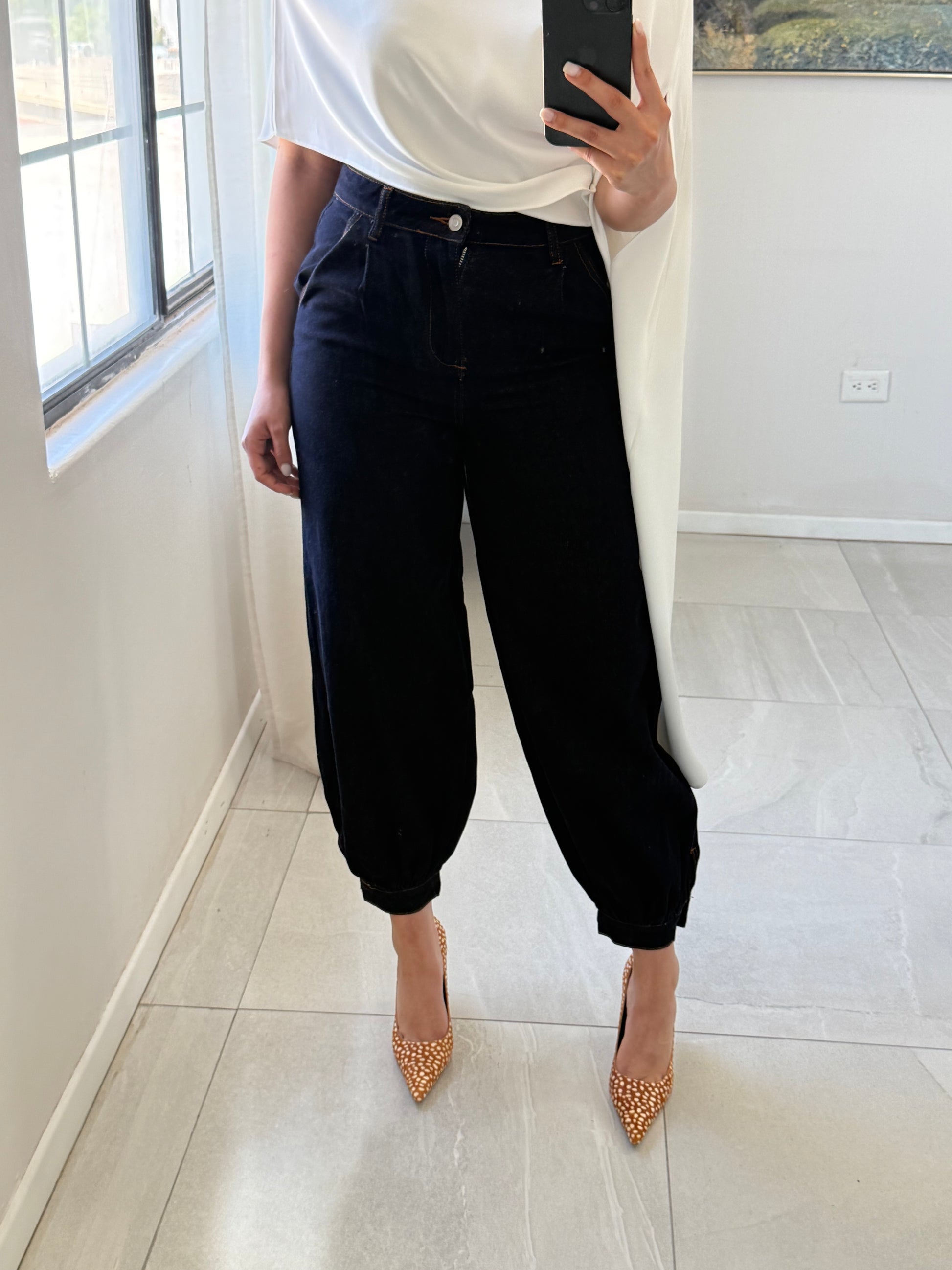 Denim Jogger Pants