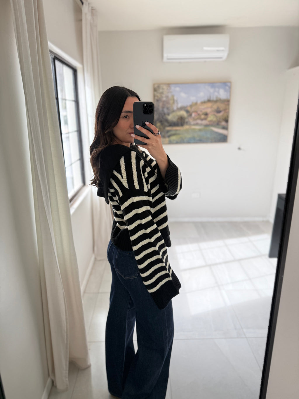 Stripes Black/Cream Sweater Knit