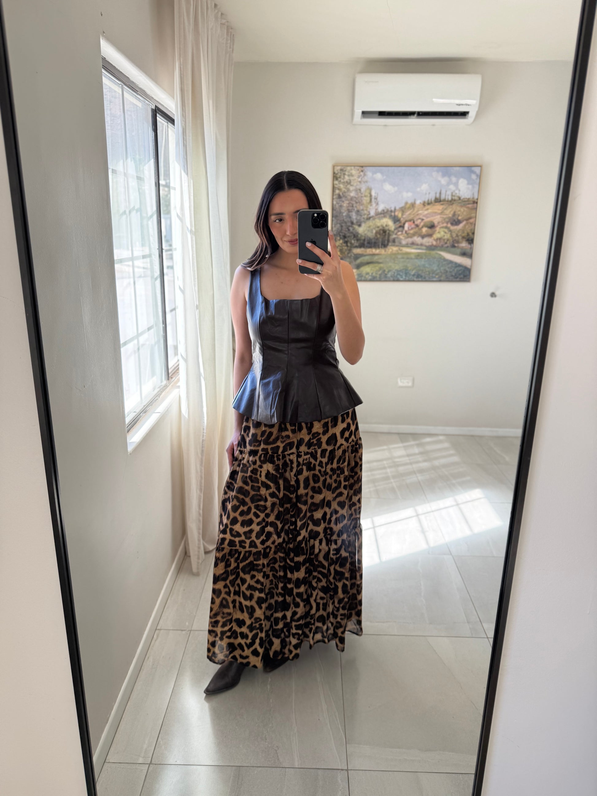 Leopard Maxi Skirt