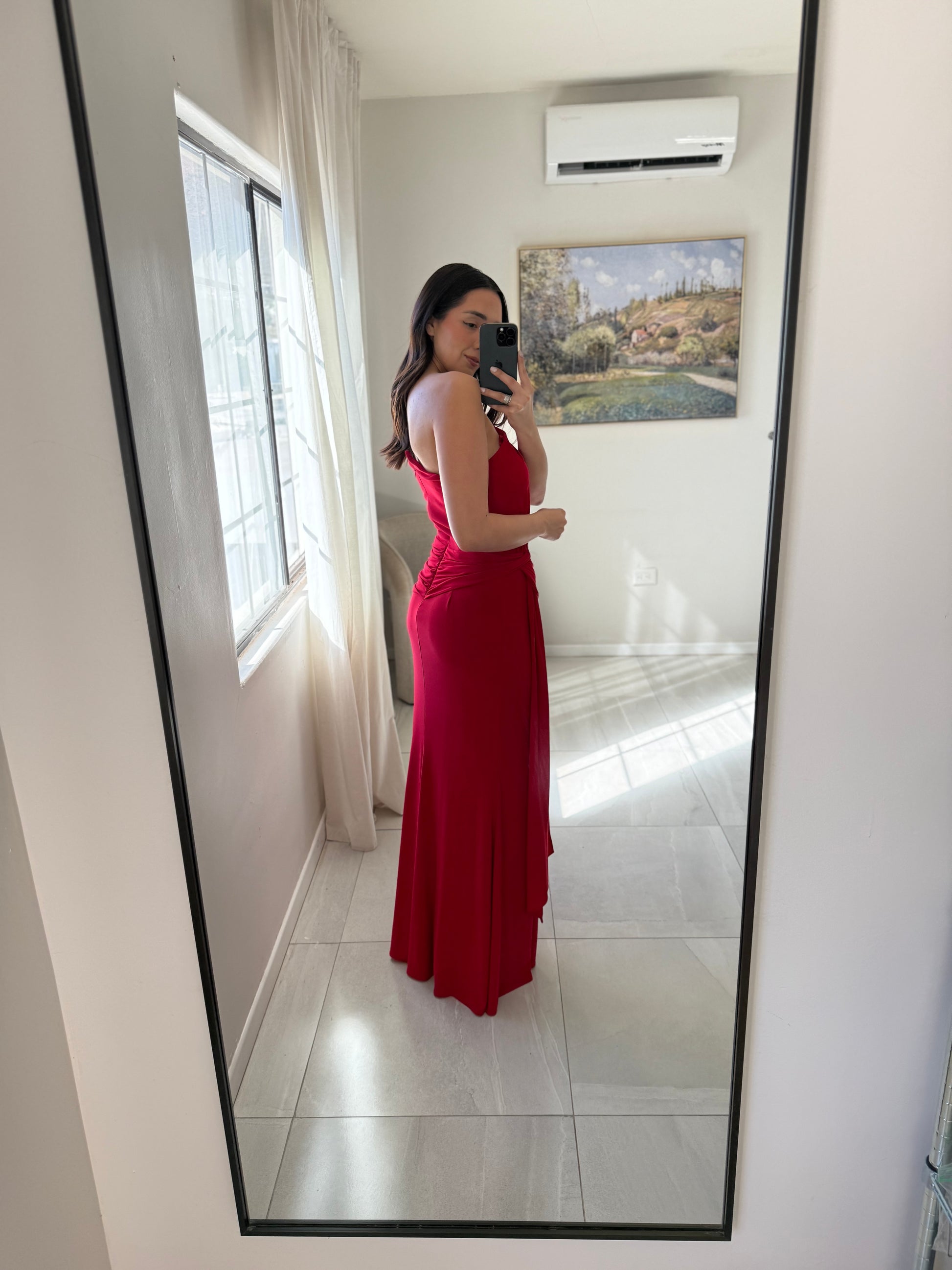 Xs Scape Red Maxi Dress