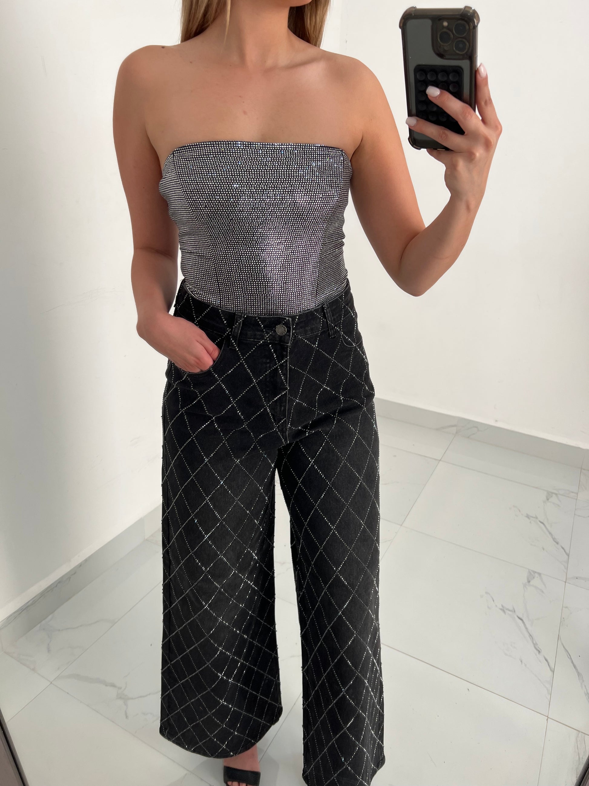 Black Cristals Corset