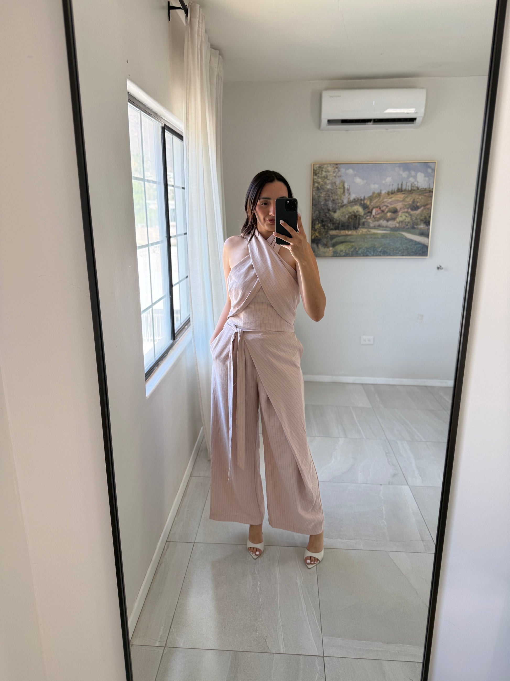 Dusty Pinstripes Pink Set