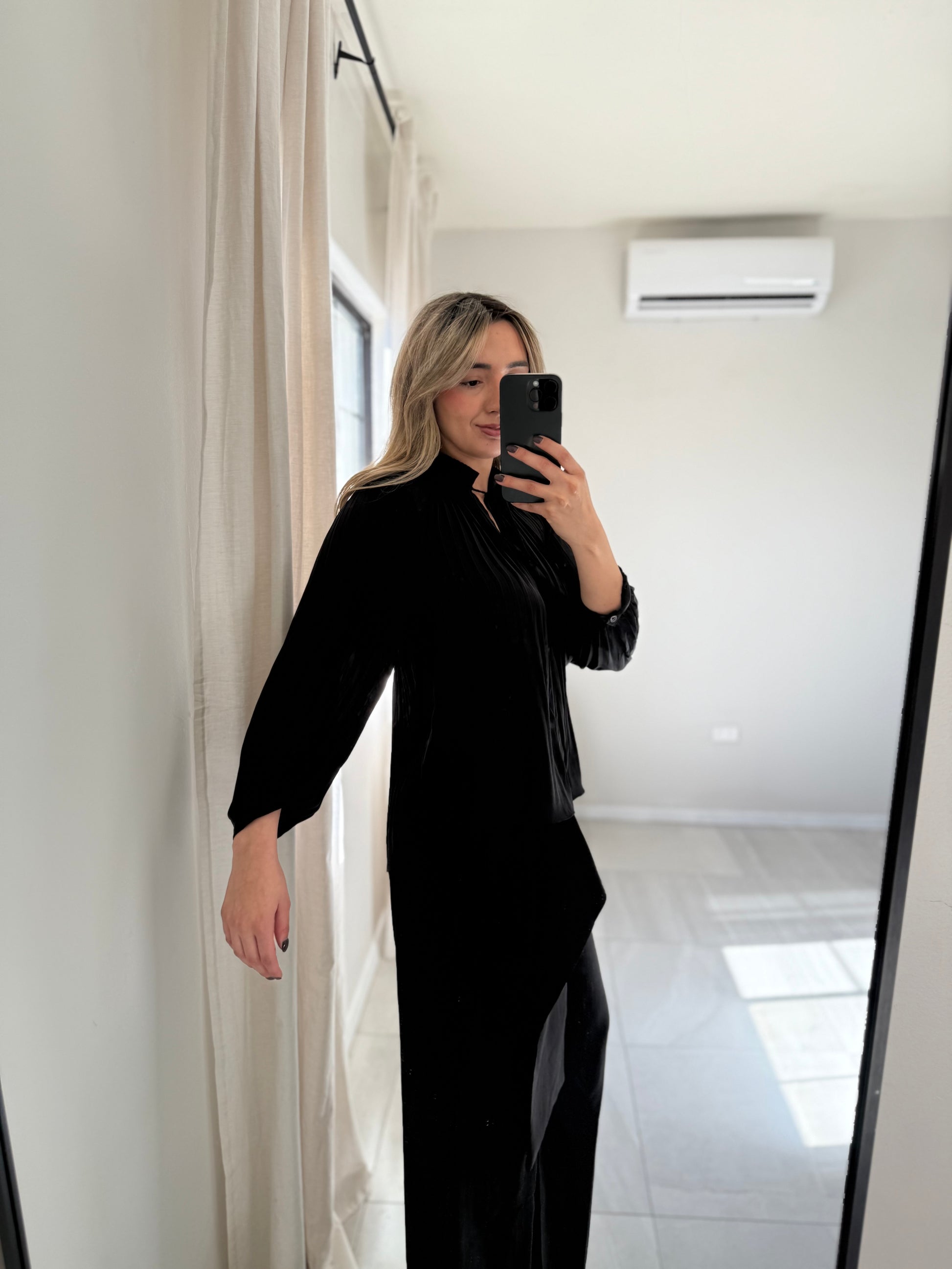 Black Yoke Blouse