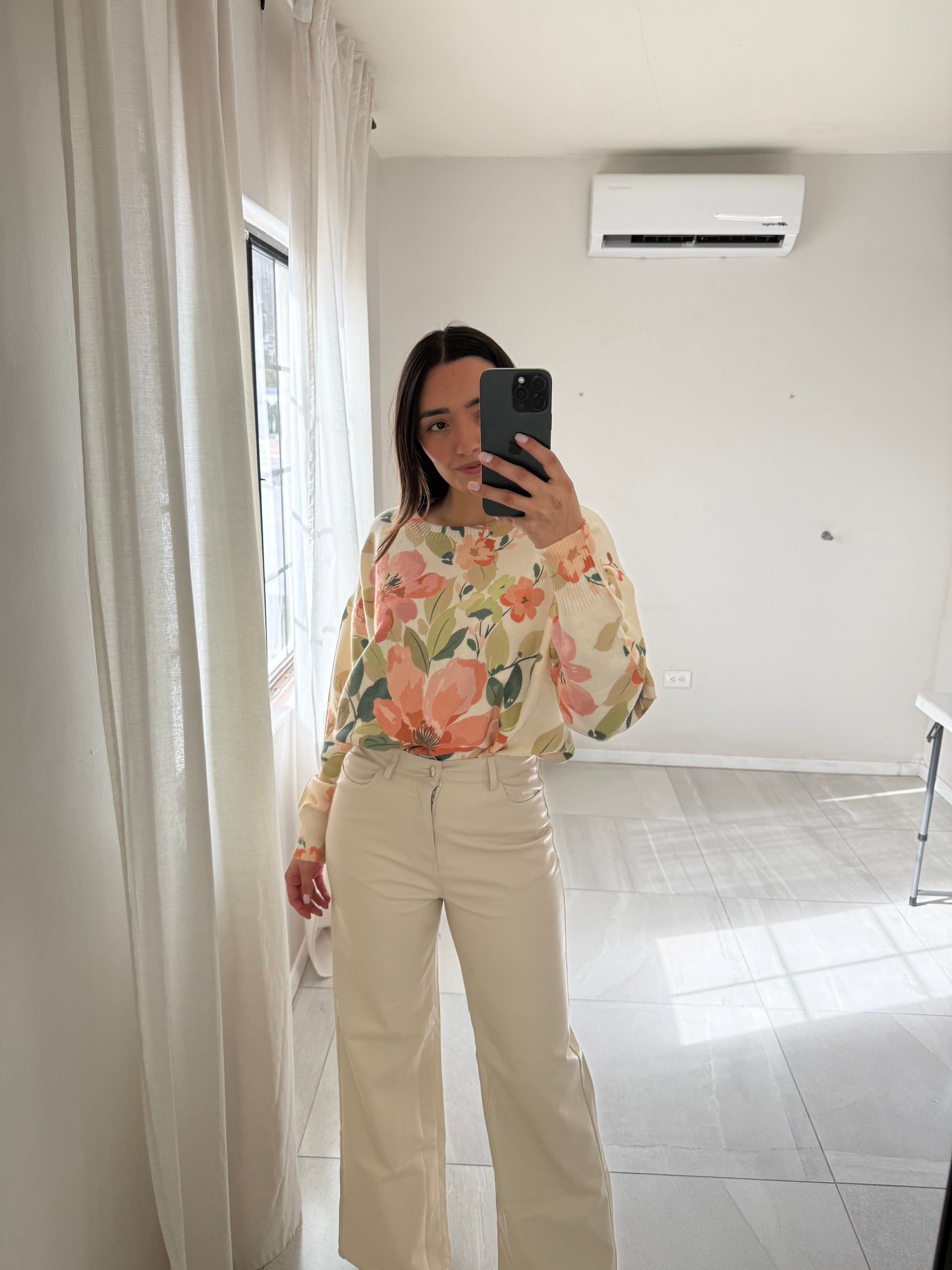 Floral Crewneck Orange