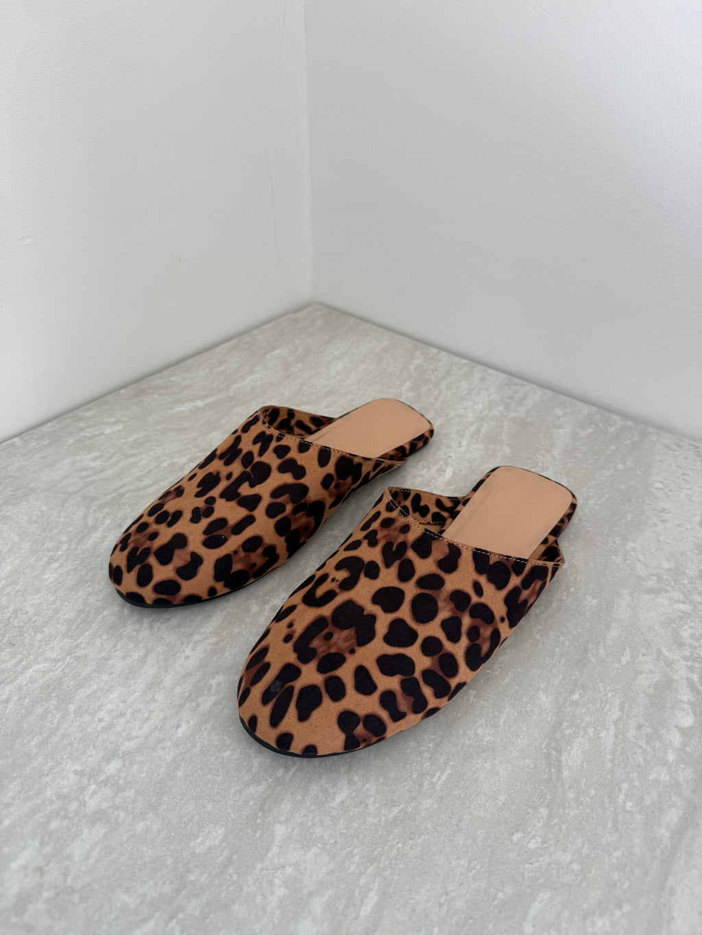 Animal Suede Mules
