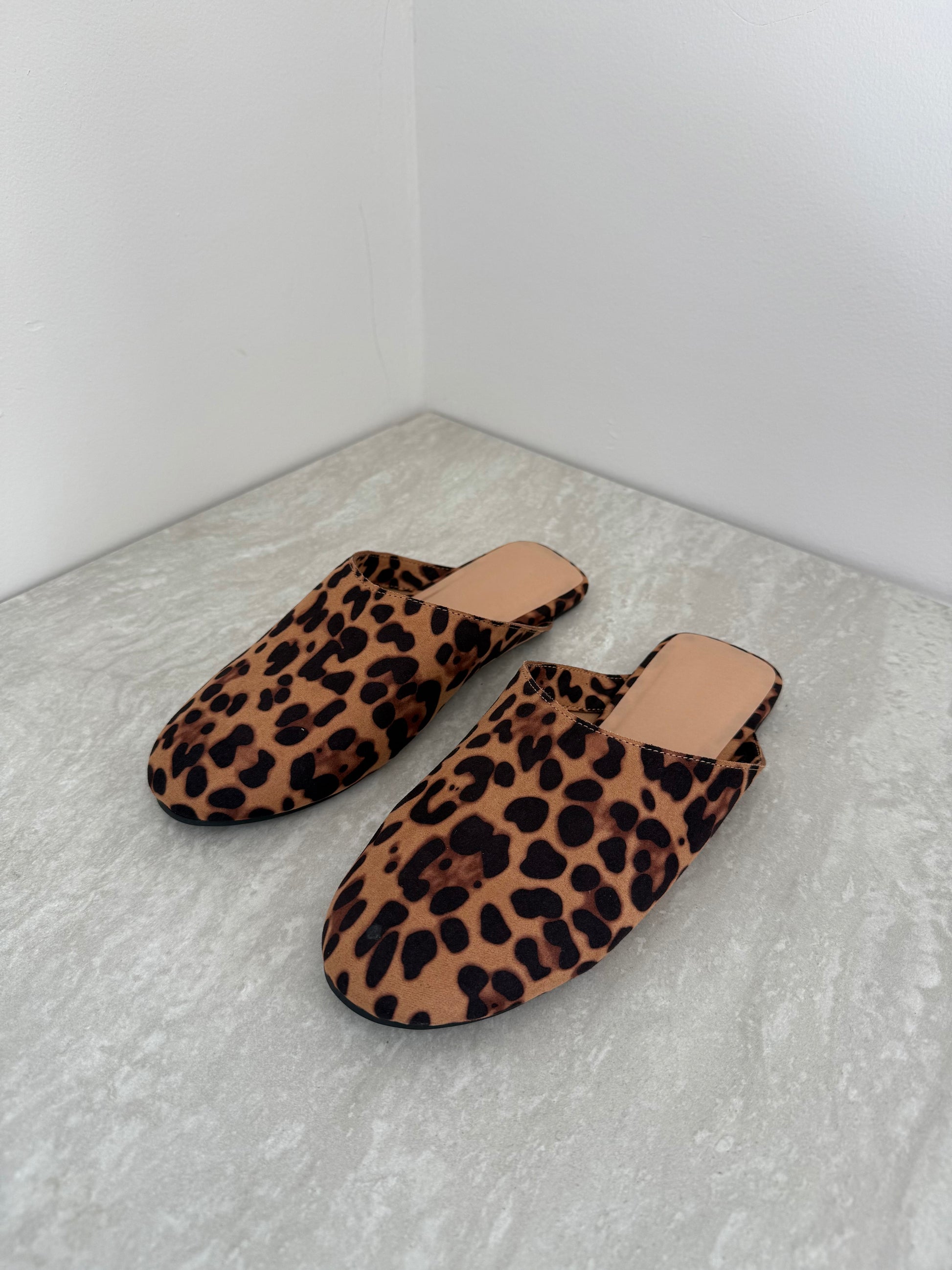 Animal Suede Mules