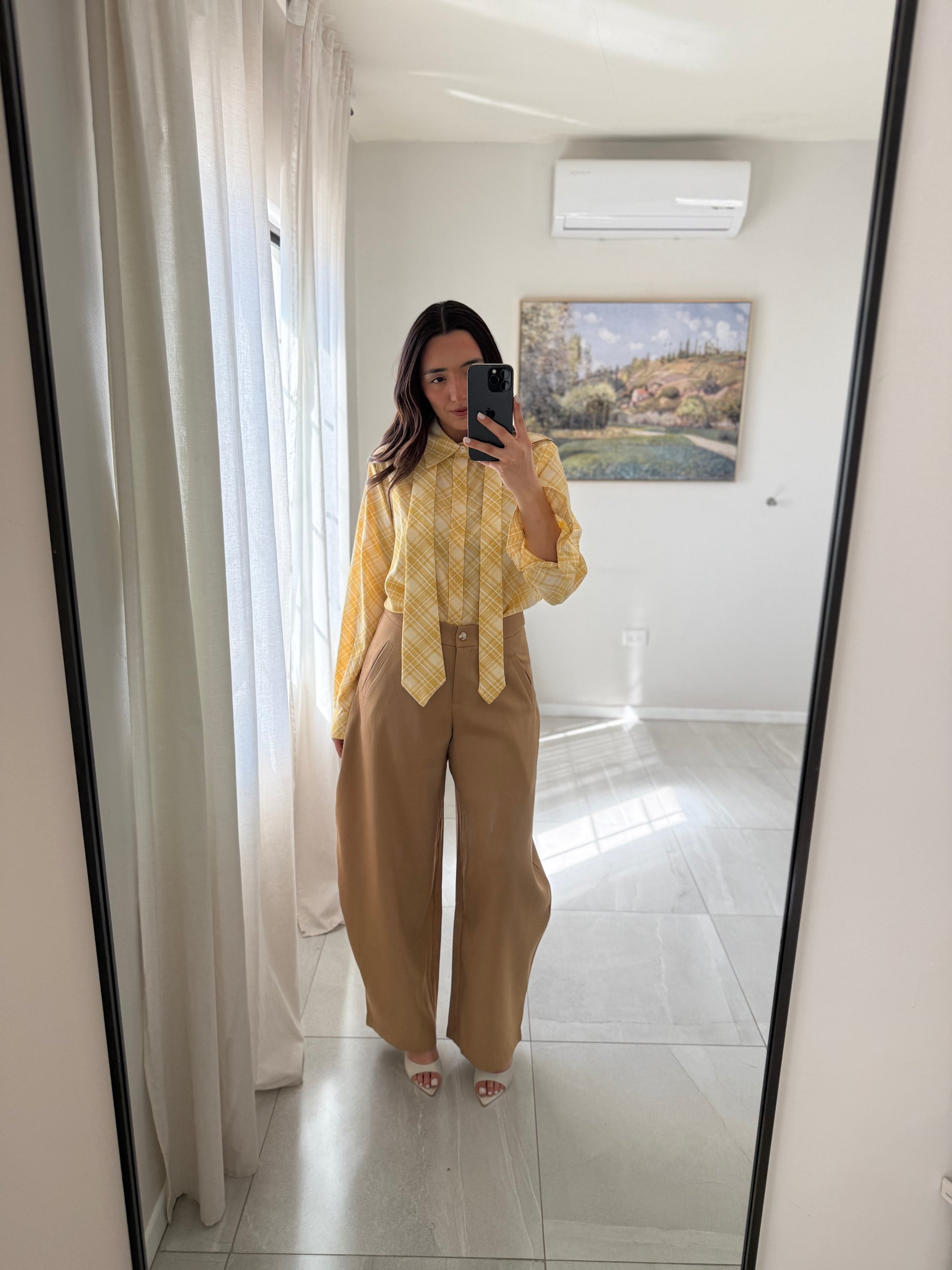 Yellow Tie Blouse