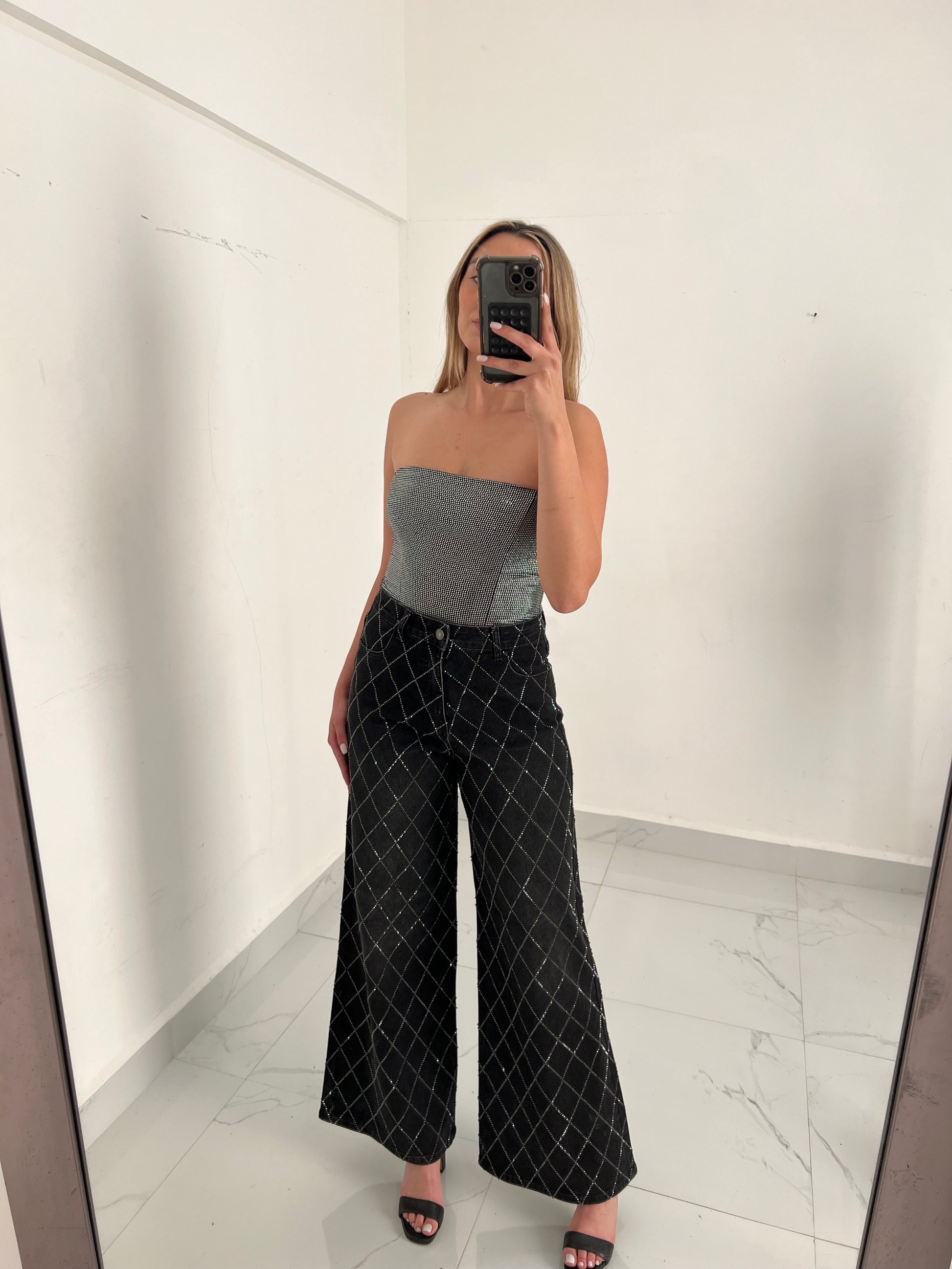 Black Cristals Corset