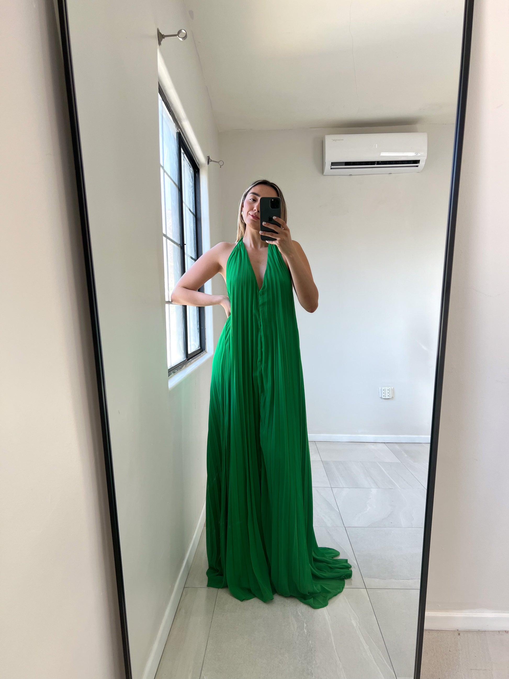 Green Halter Dress