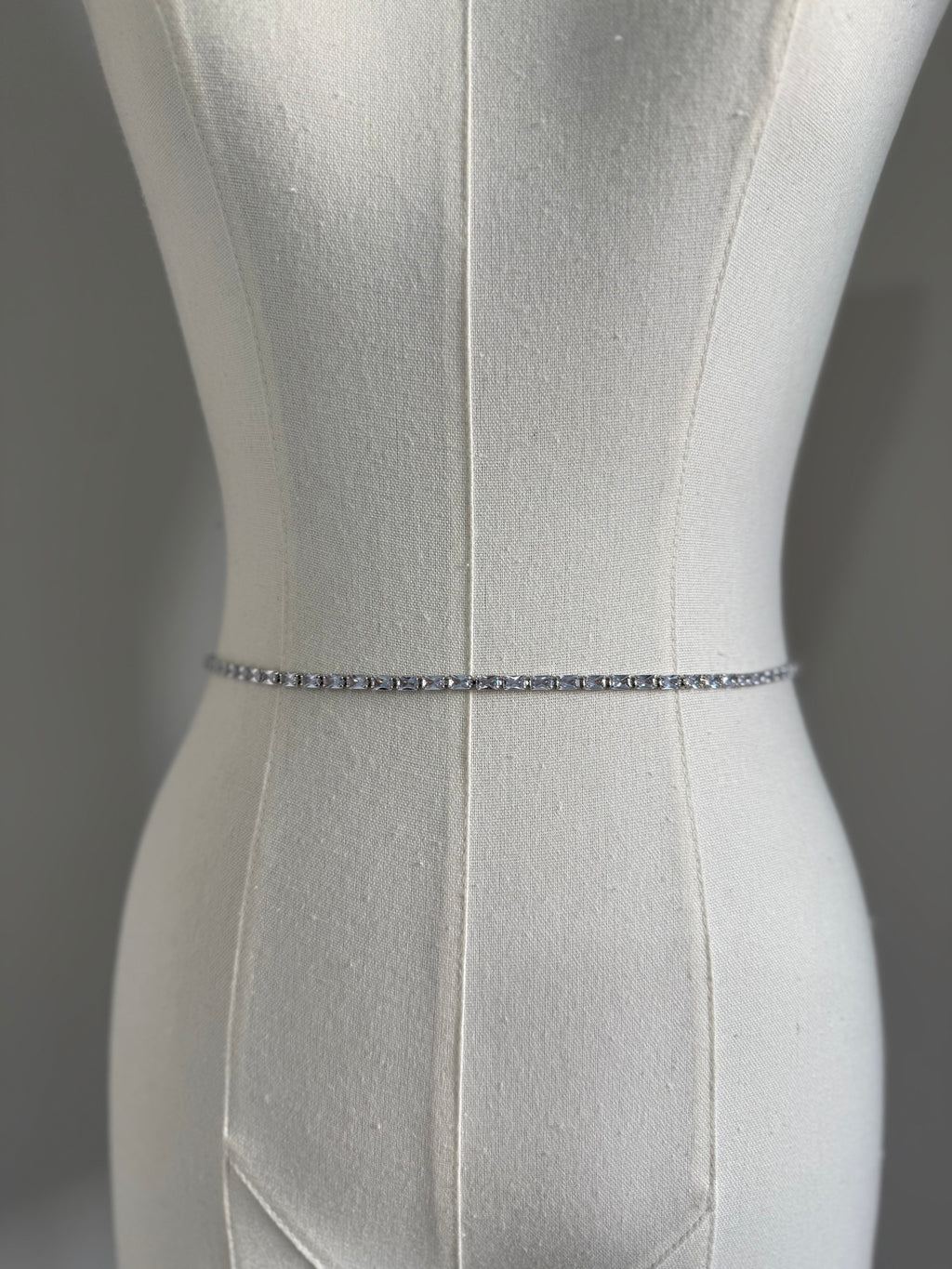 Silver Bagguette Belt