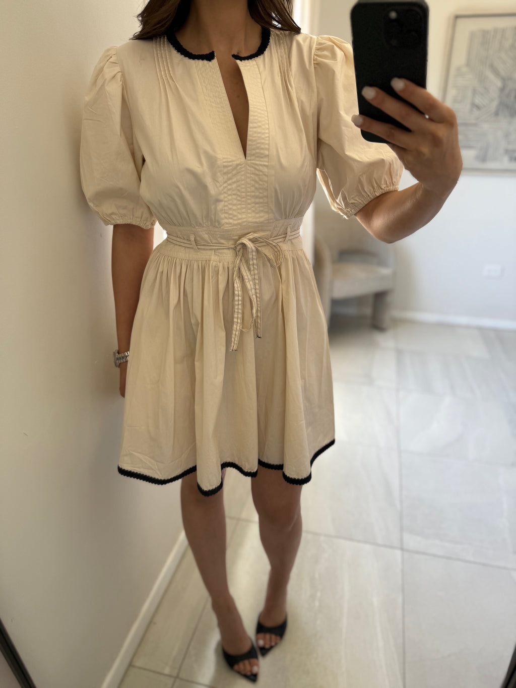 Ivory Flare Mini Dress