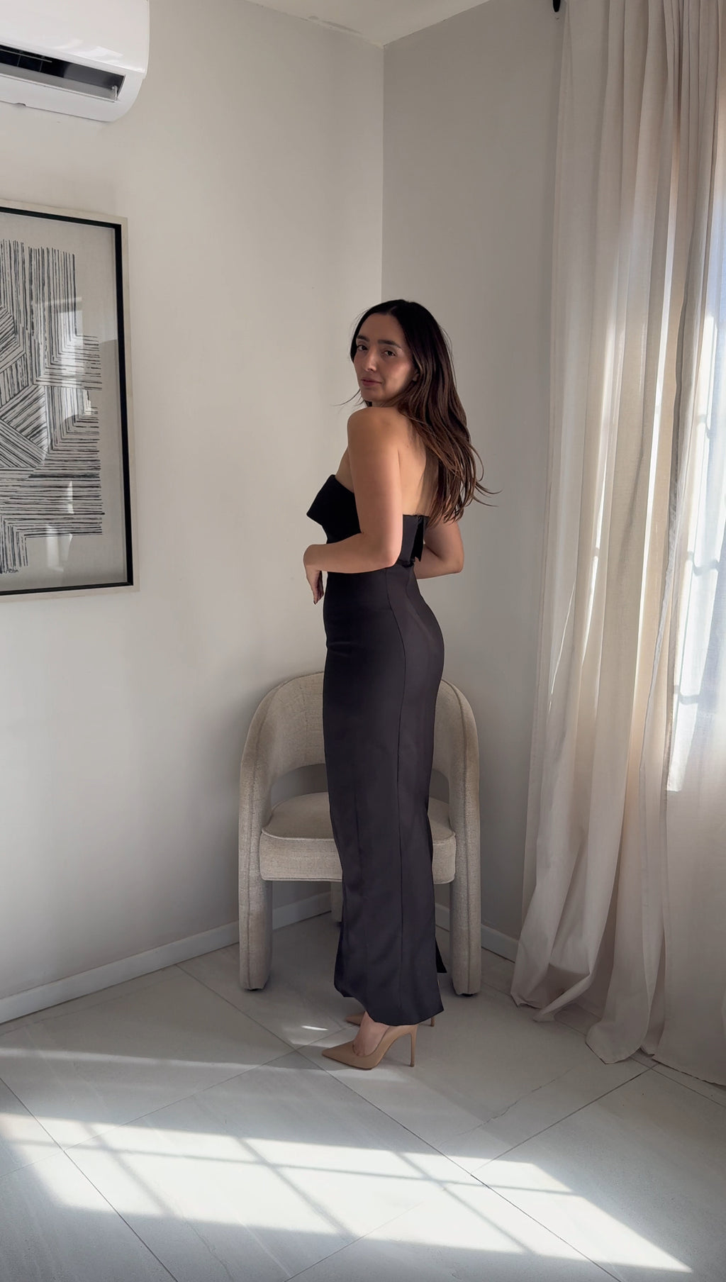 Maxi Strapless Fold Black