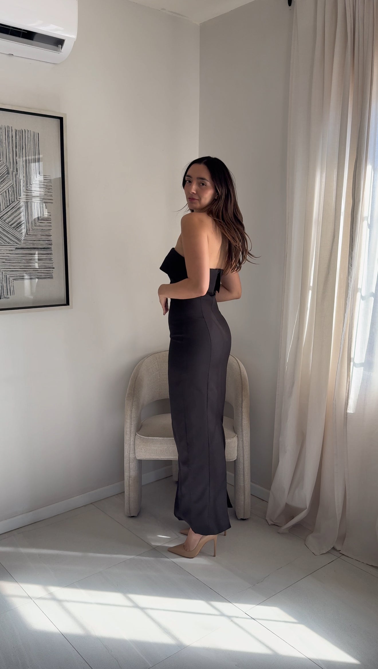 Maxi Strapless Fold Black