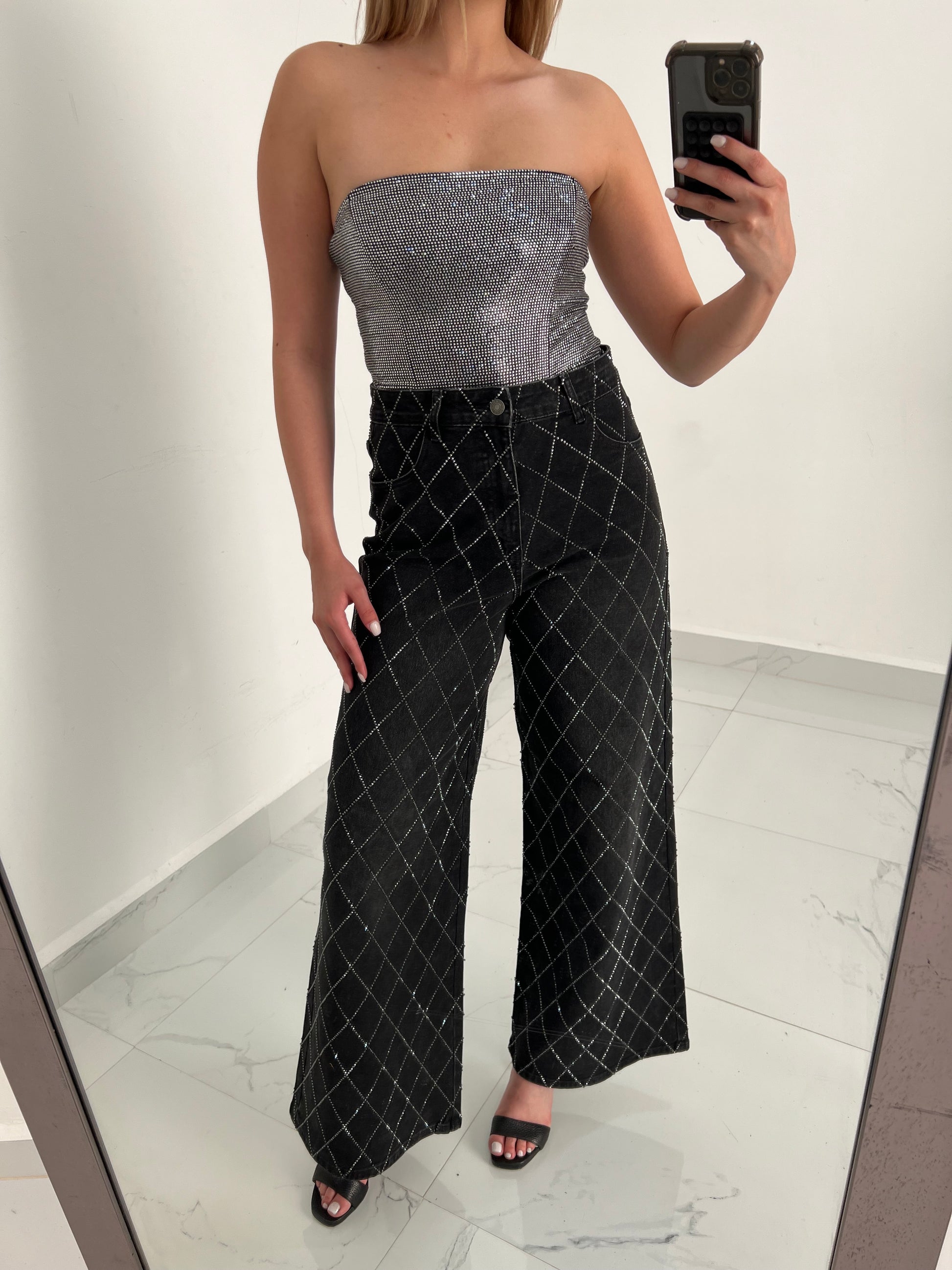 Black Cristals Corset