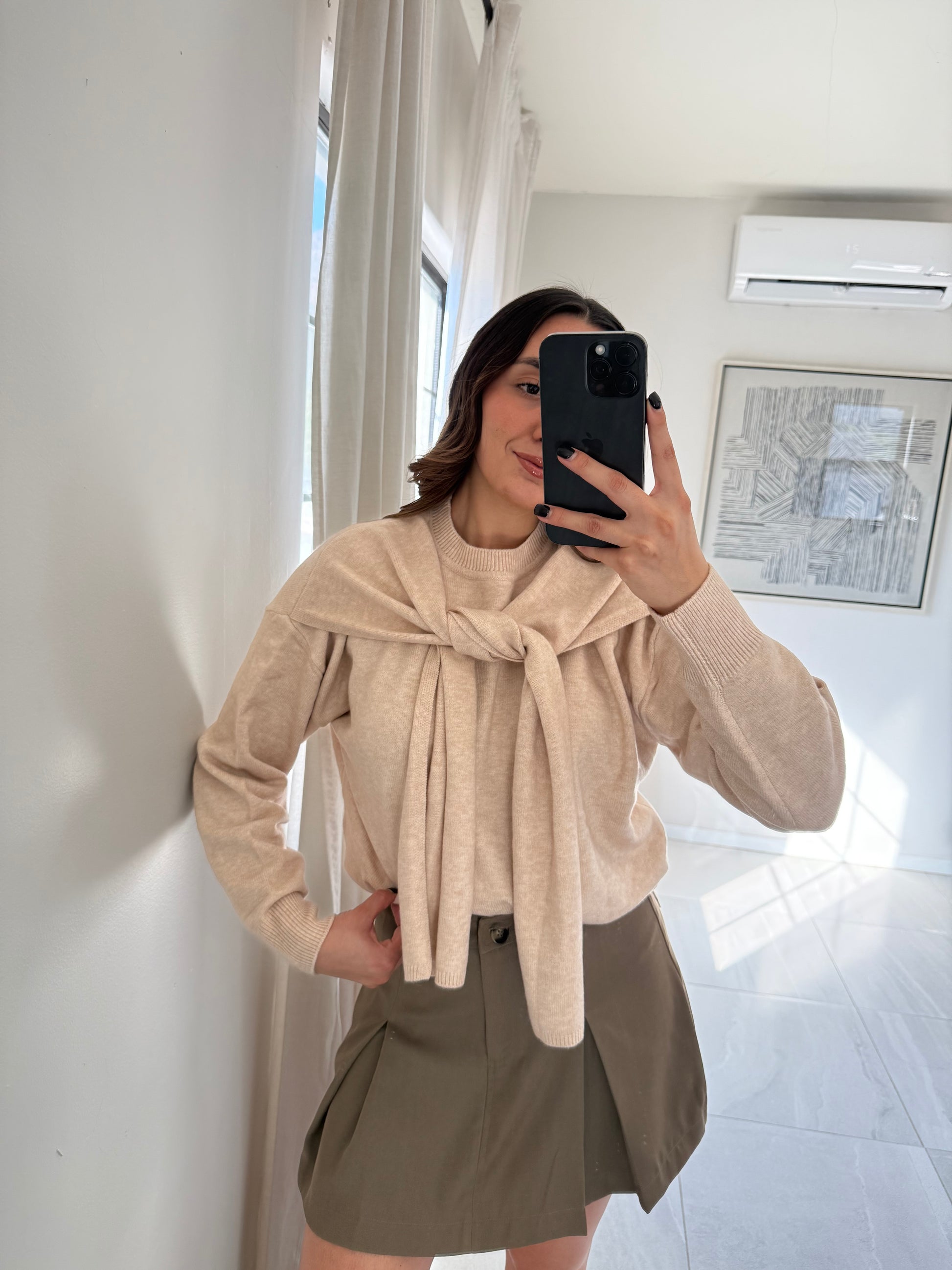 Sweater Bufanda Beige