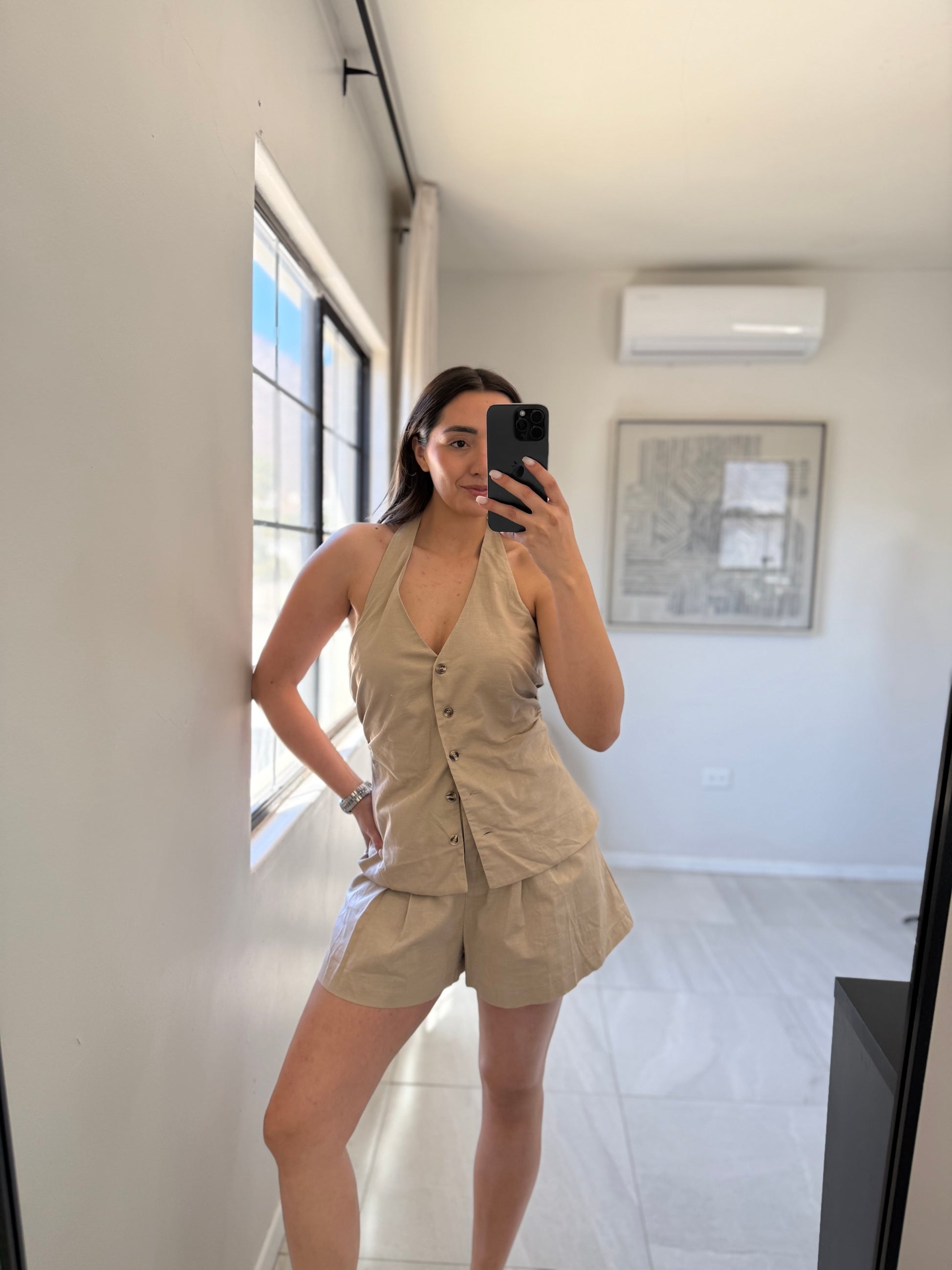 Taupe Halter Romper