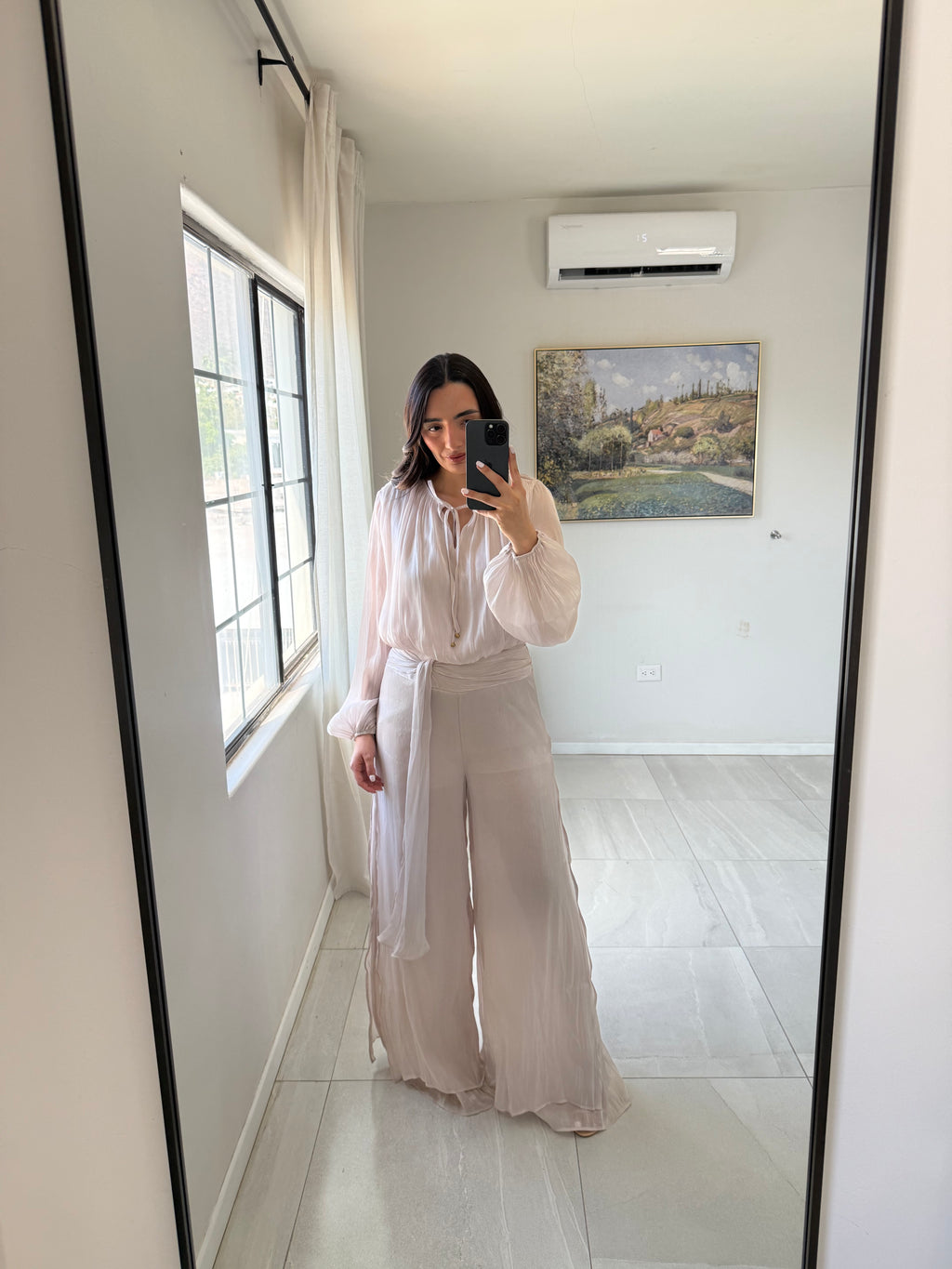 Champagne Yuni Tied Jumpsuit