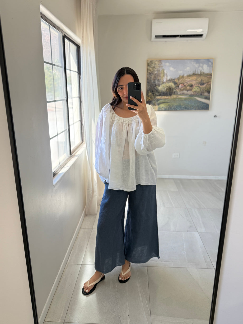 Blouse Italian Linen Off White