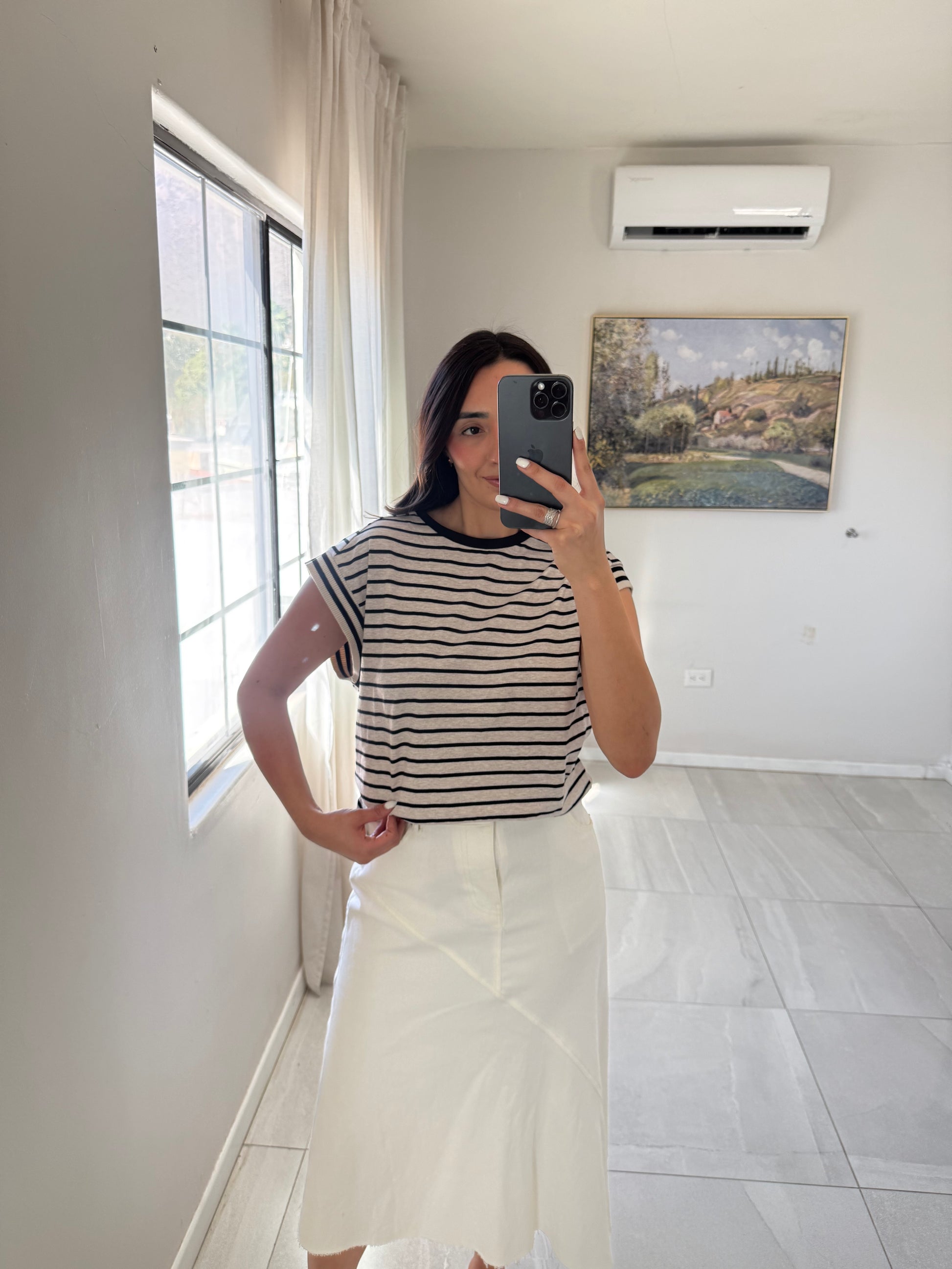 Black Multi Stripes Top