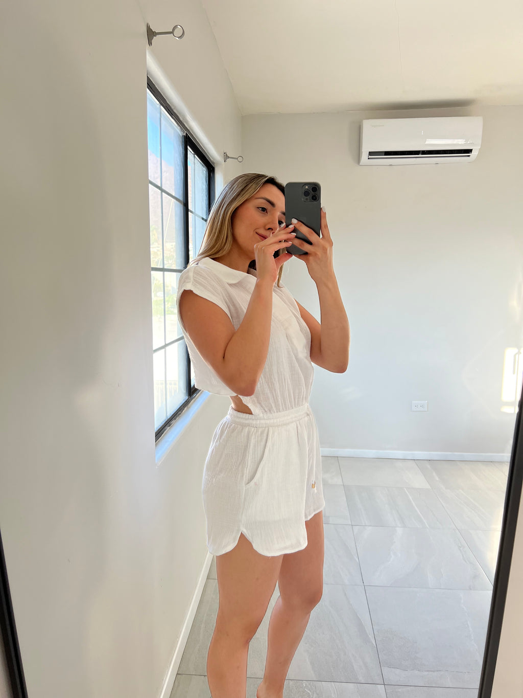 Cotton White Romper