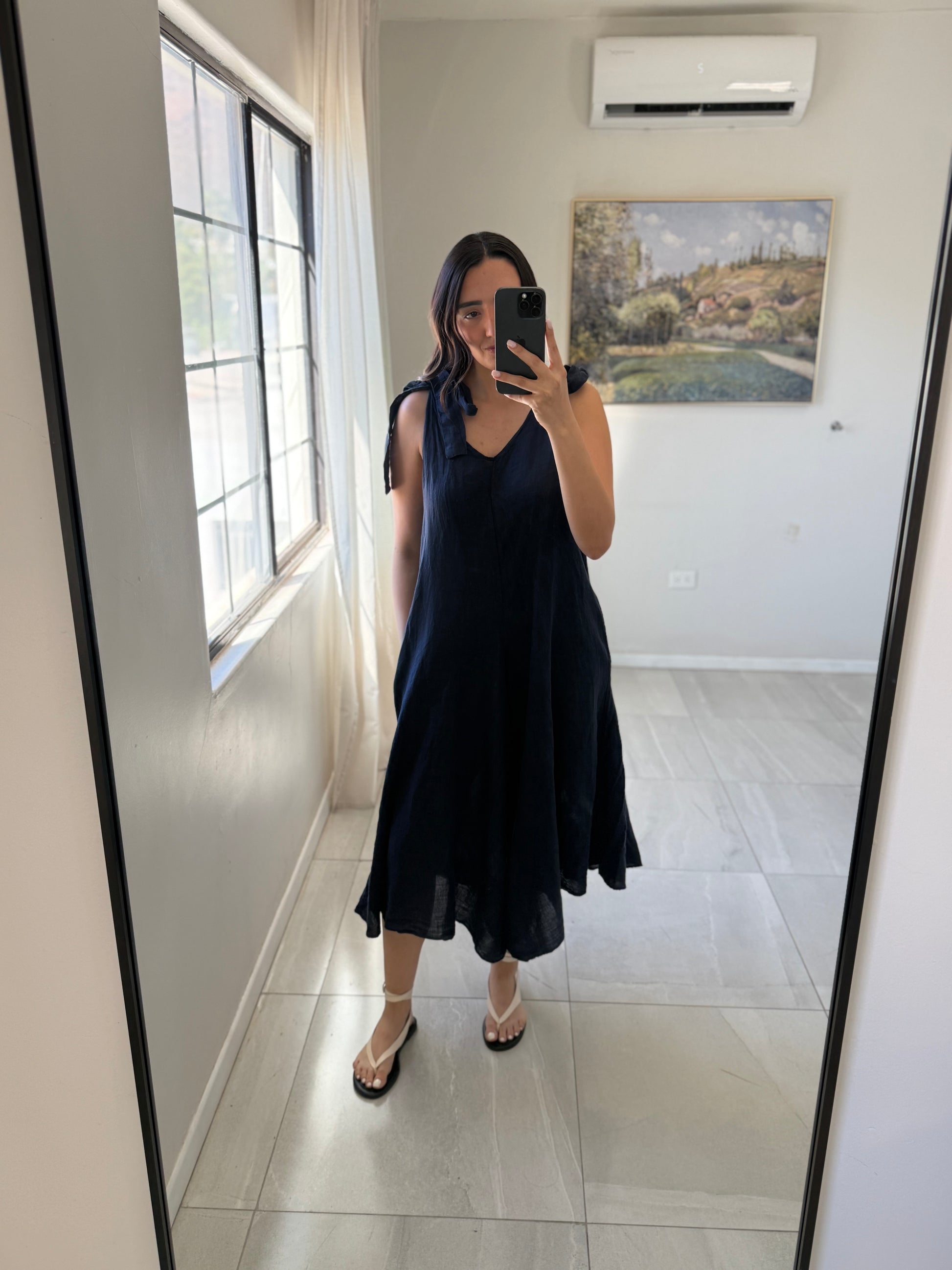 Jumpsuit Italian Linen Navy