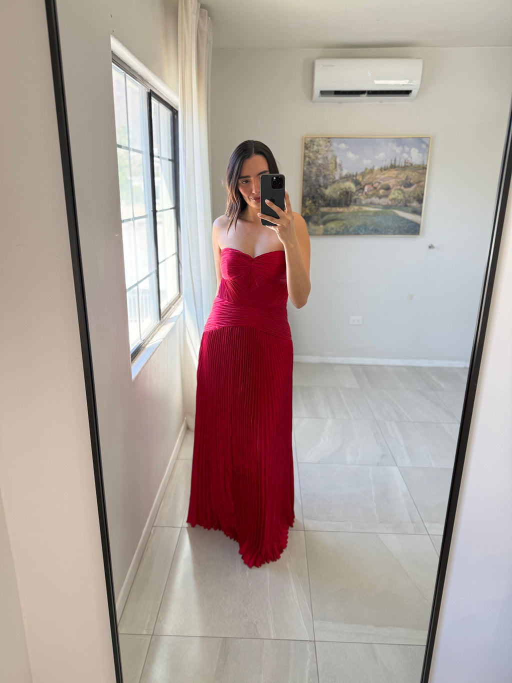 Maxi Drapped Red Dress