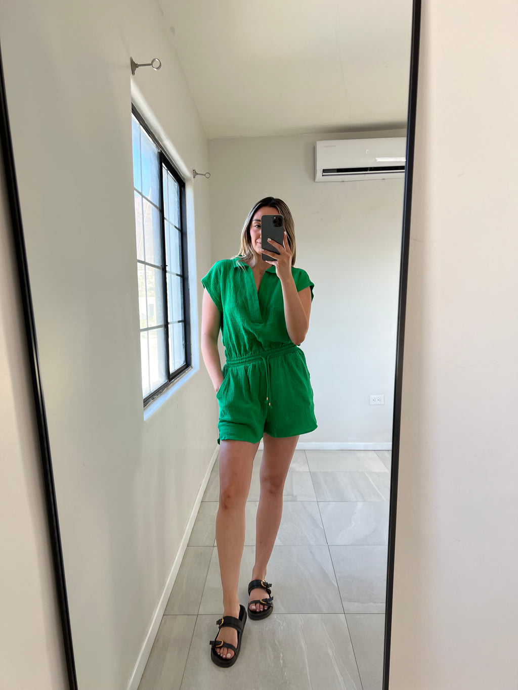 Cotton Green Romper