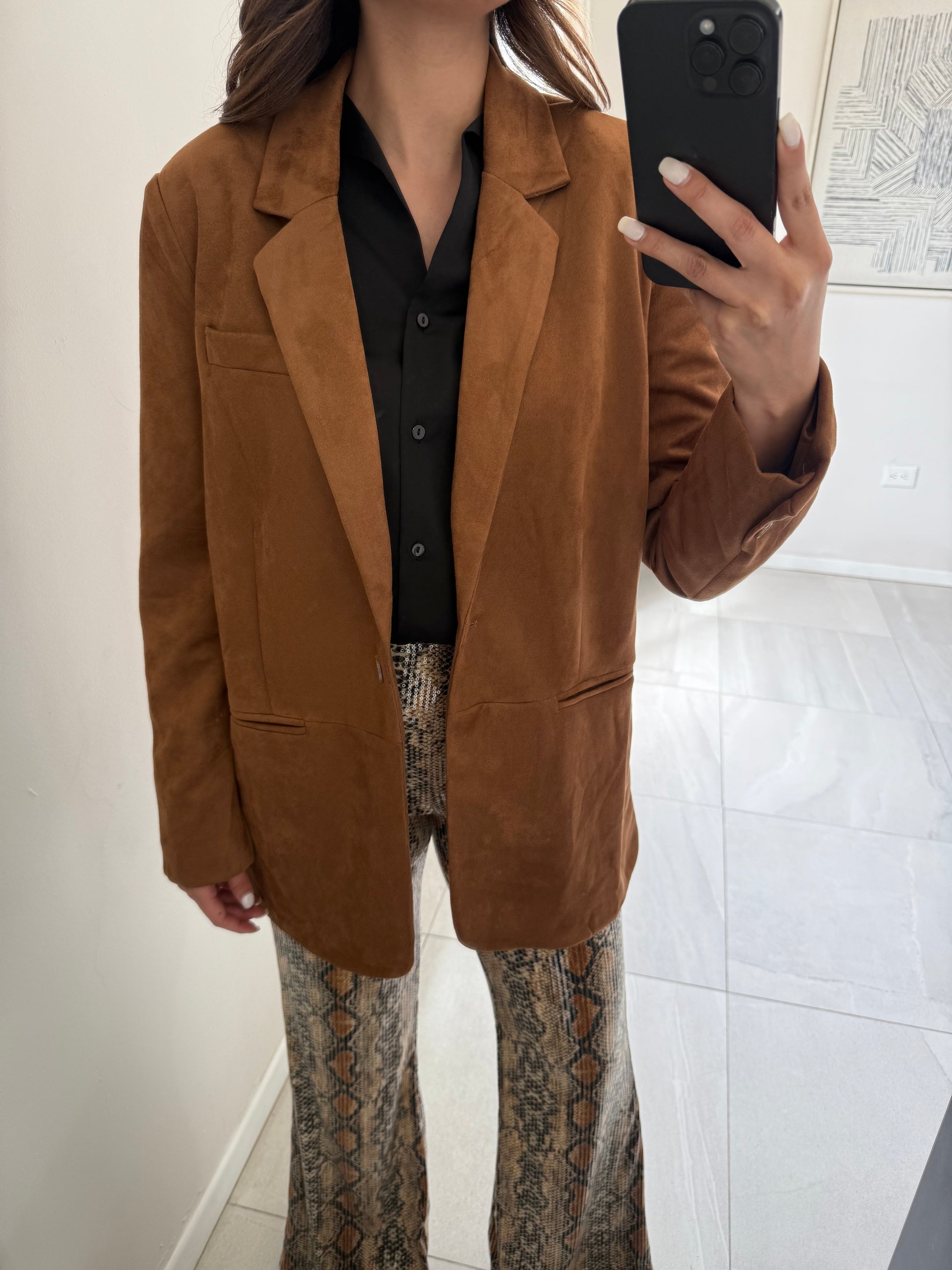 Blazer Suede Cognac