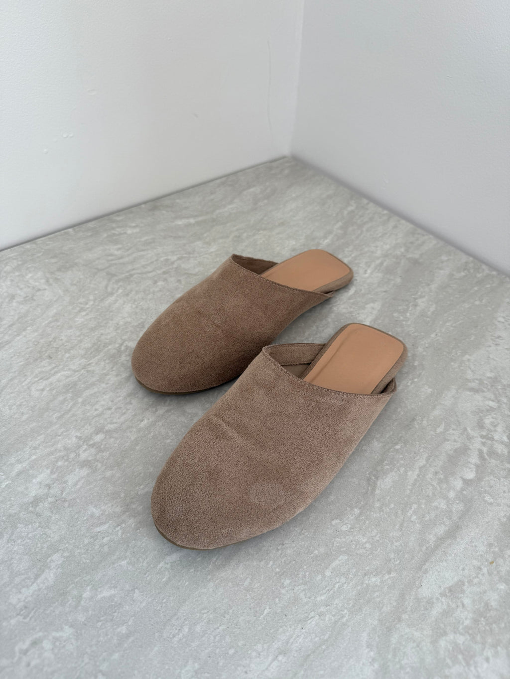 Brown Suede Mules