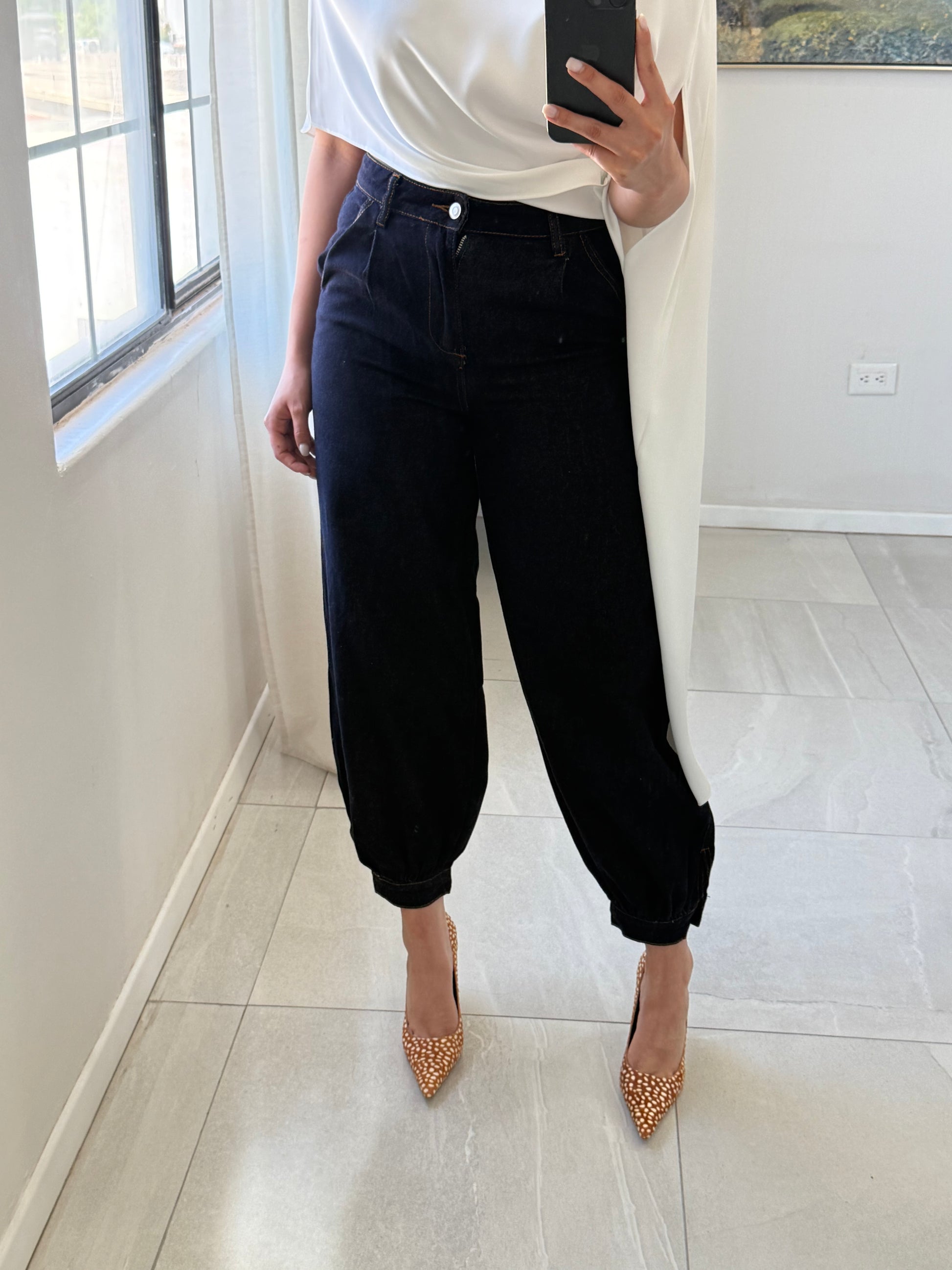 Denim Jogger Pants