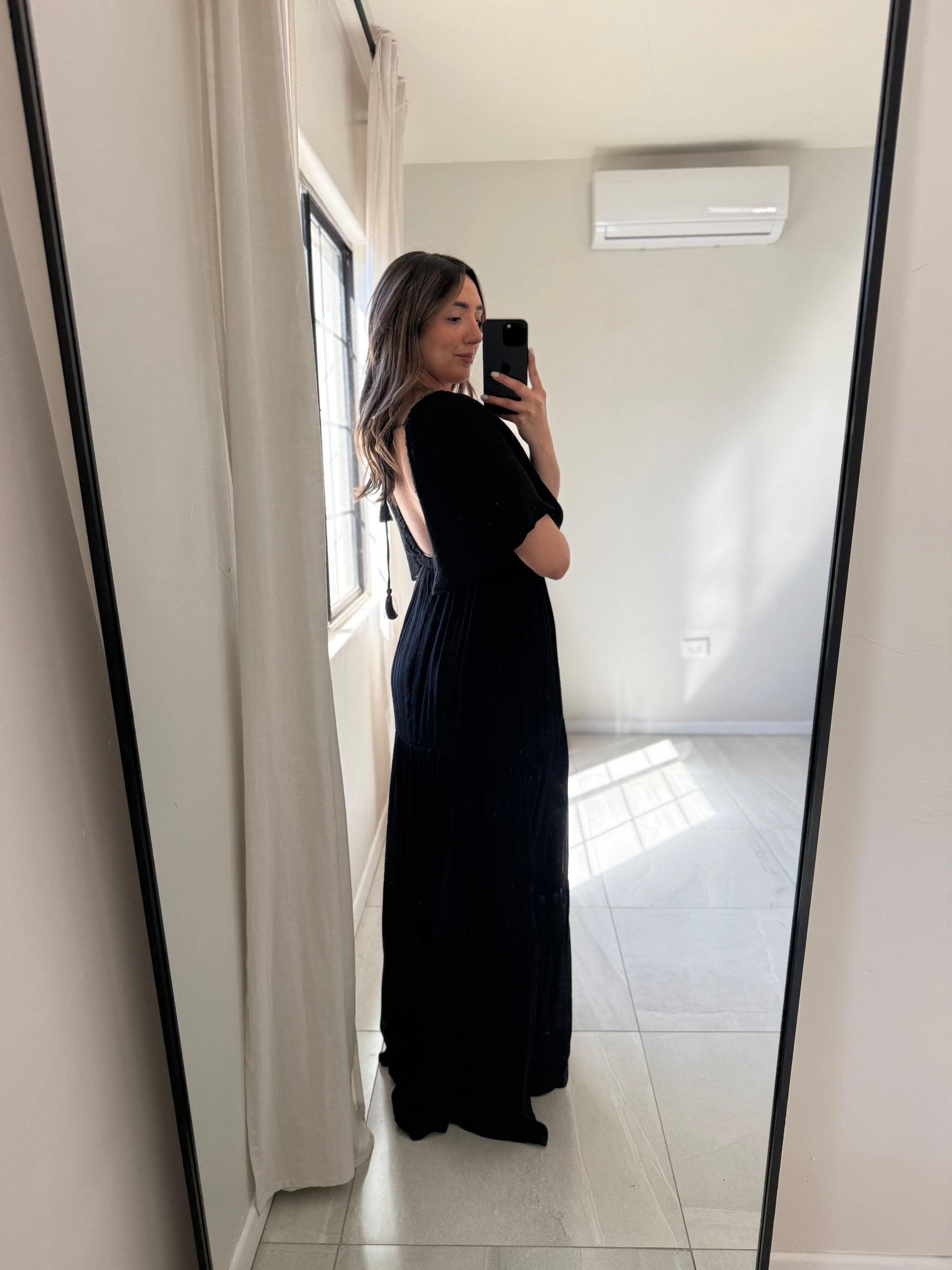 Woven Maxi Dress Black