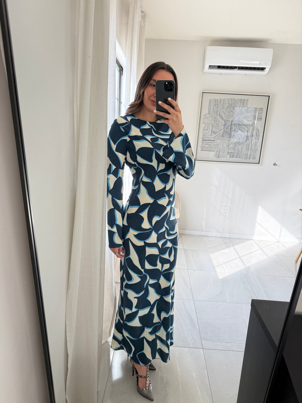 Print Blue Lucy Dress