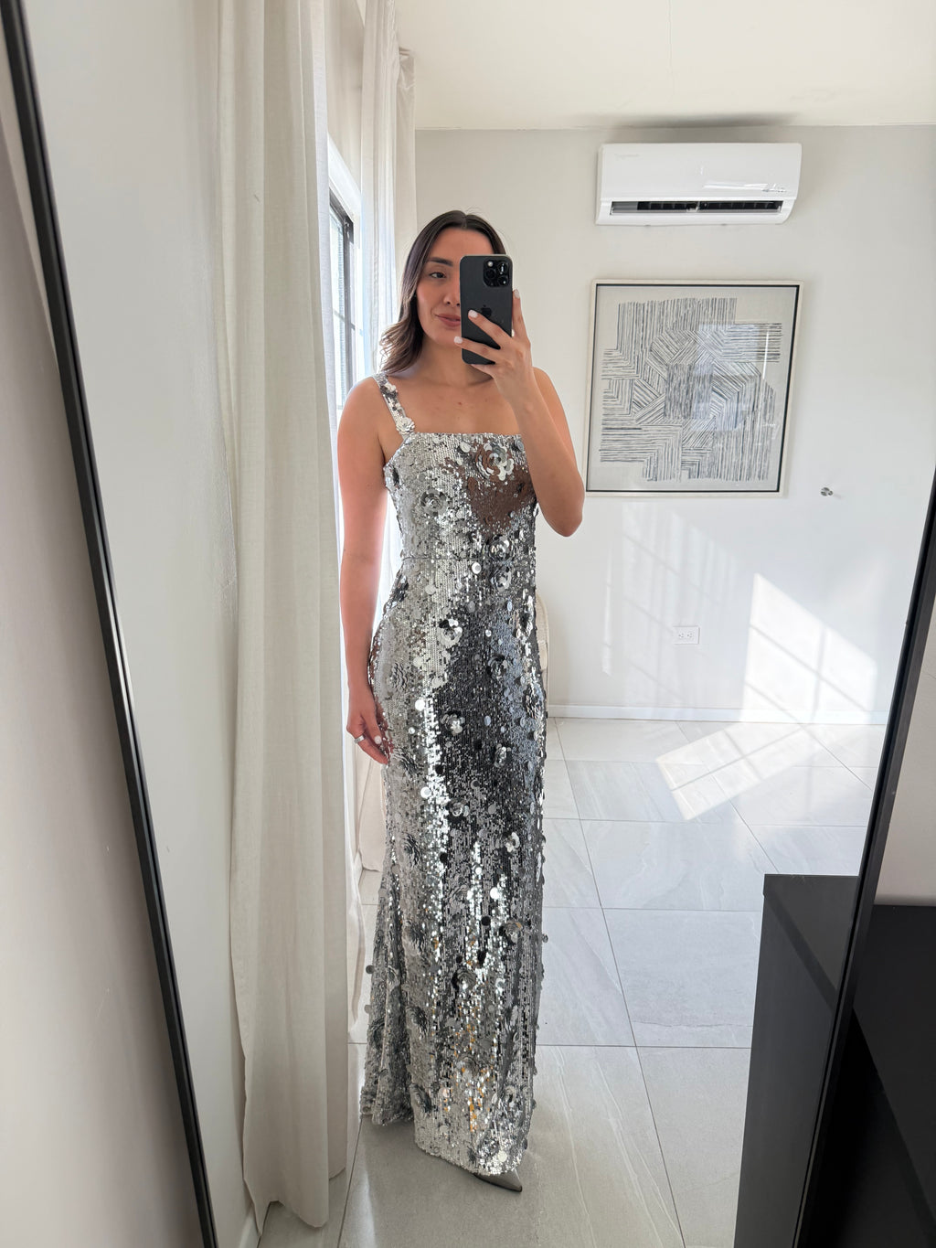 Muse Silver Sequin Maxi