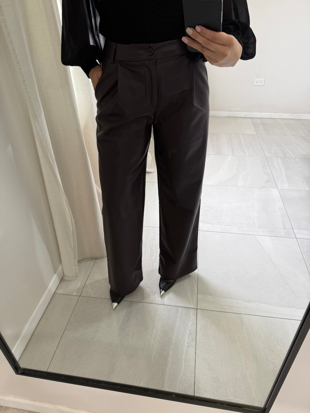 Chocolate Leather Pants