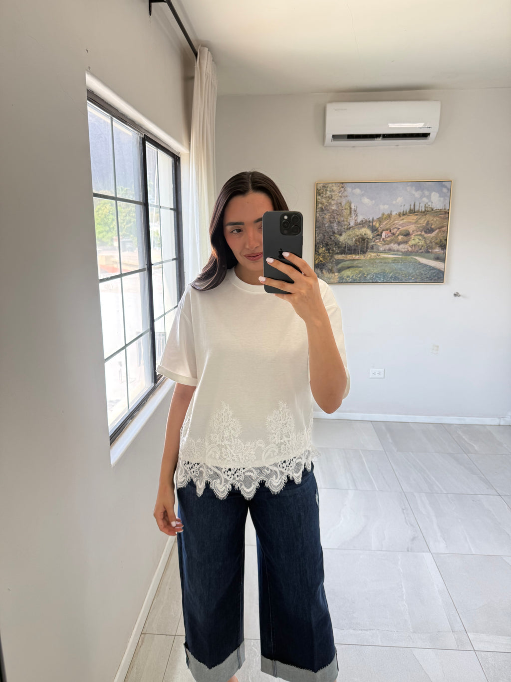 White Lace Essential Top