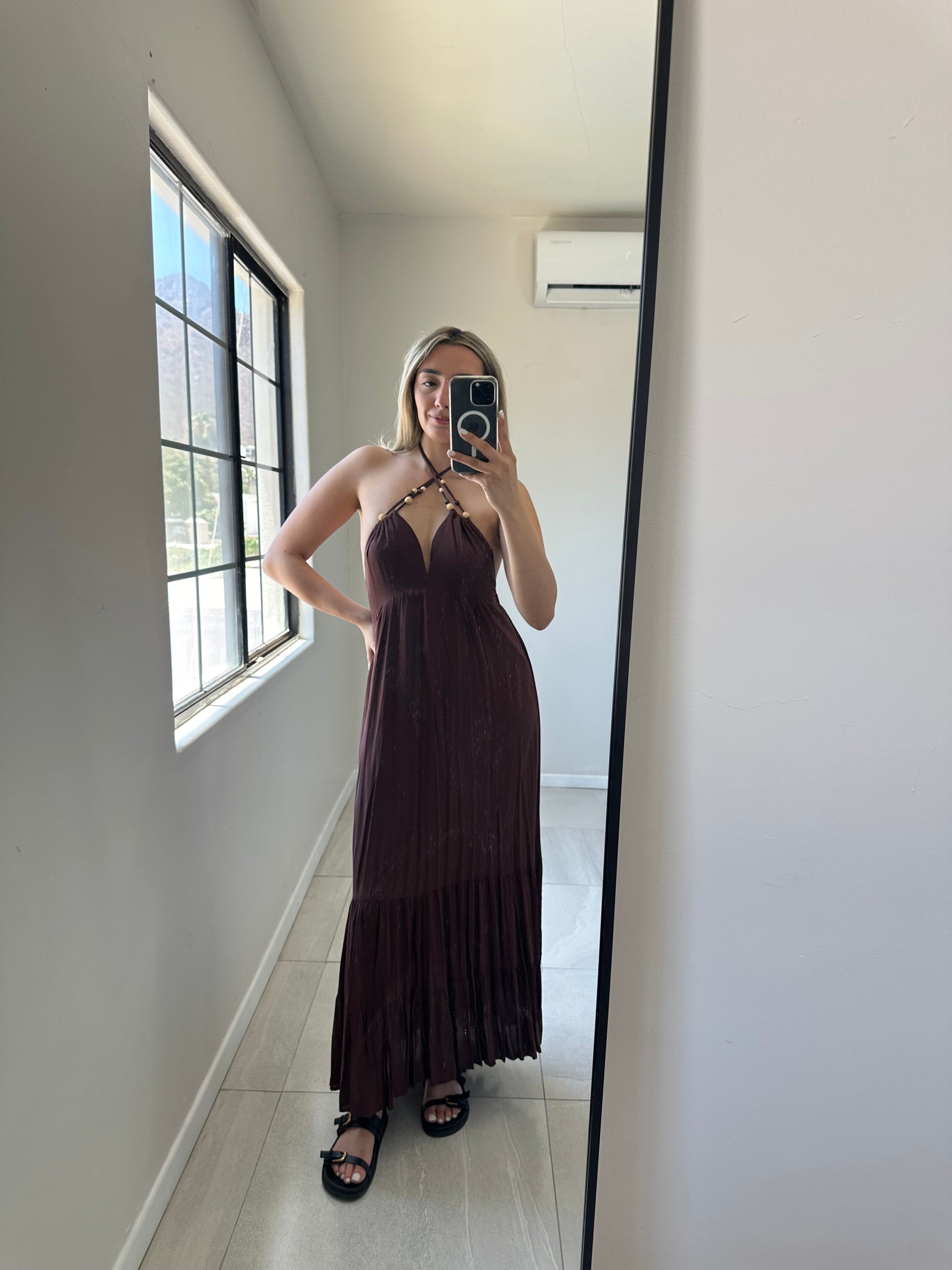 Odeya Brown Dress