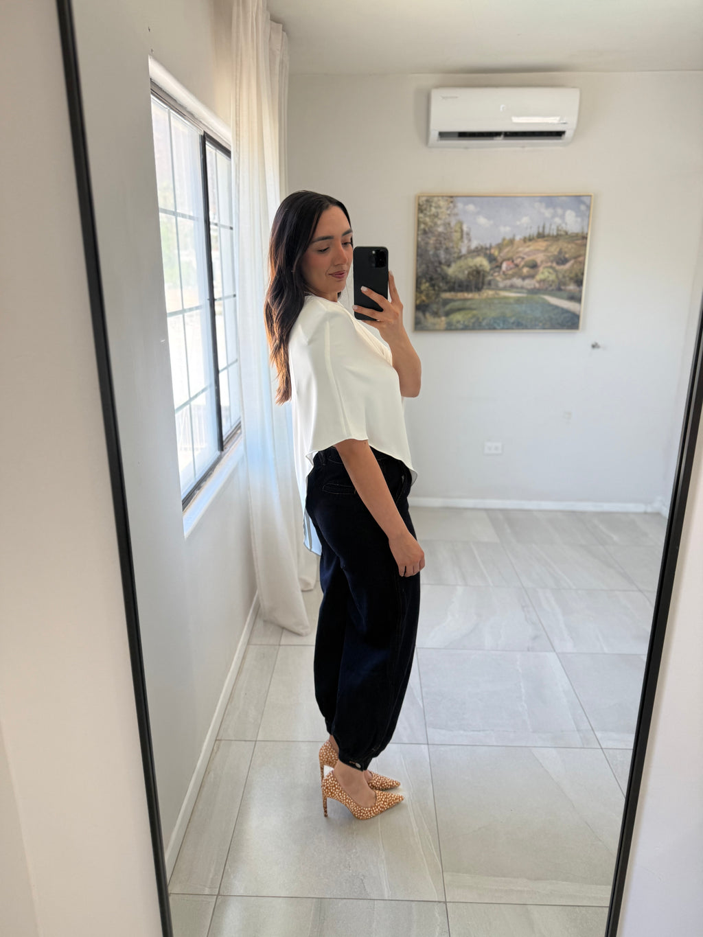Off White Asymetrical Top