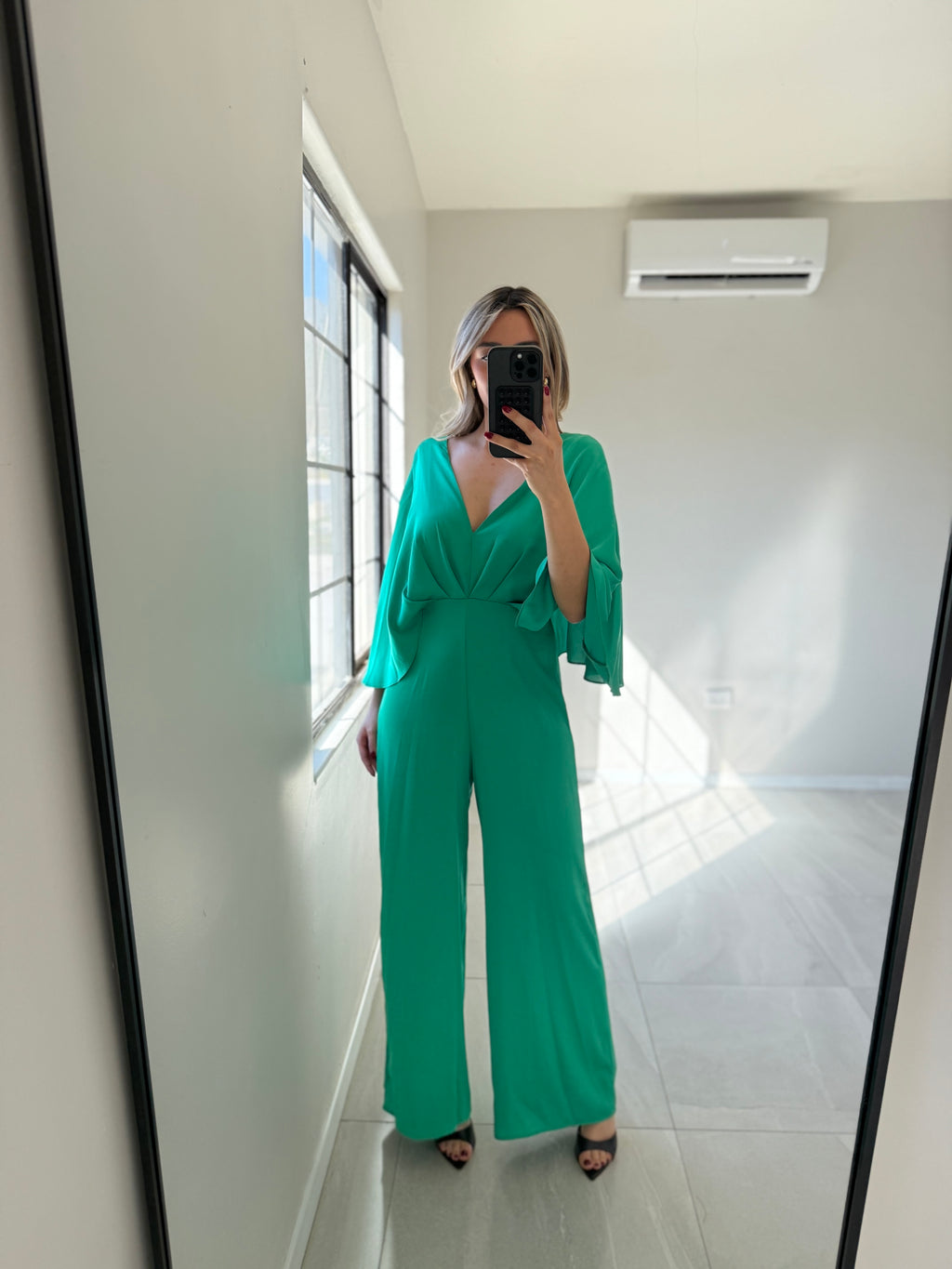 Green Silk Jumpsuit