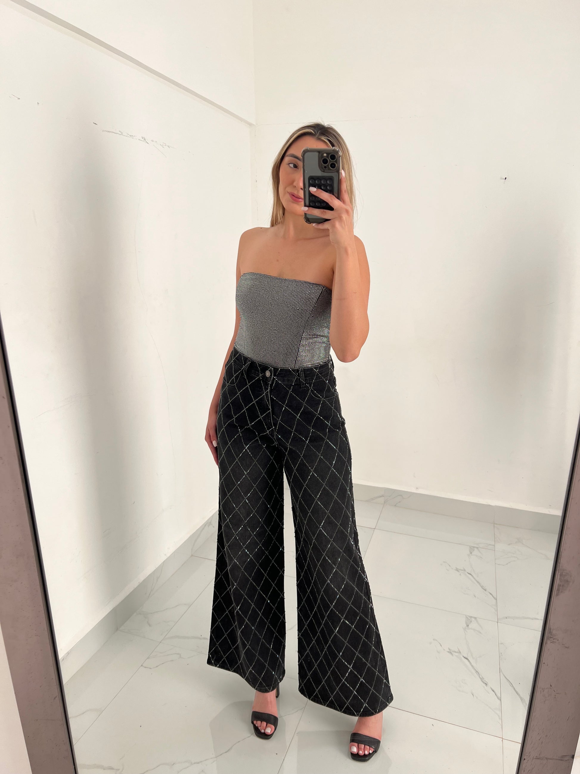 Black Cristals Corset