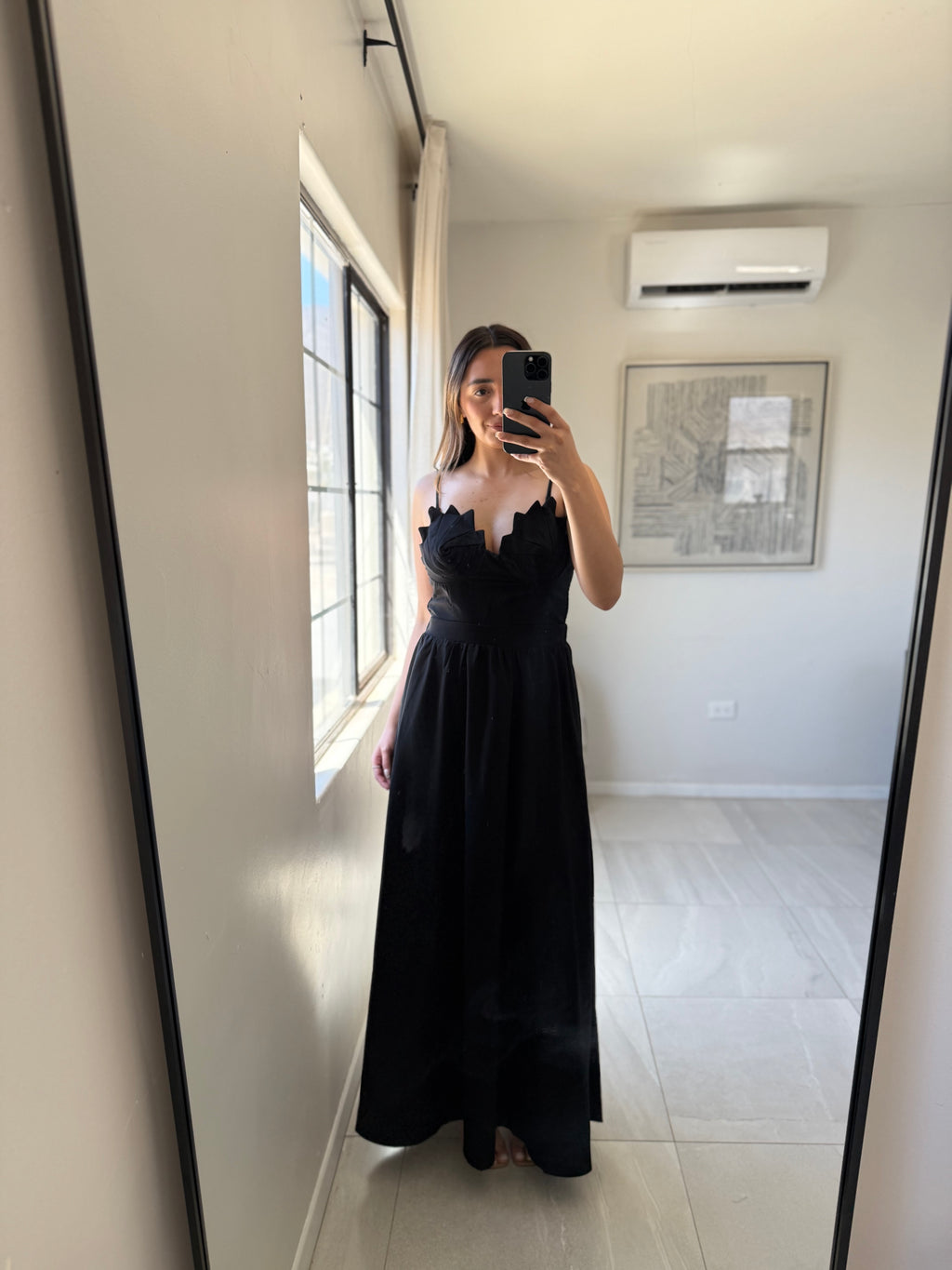 Shell Black Dress