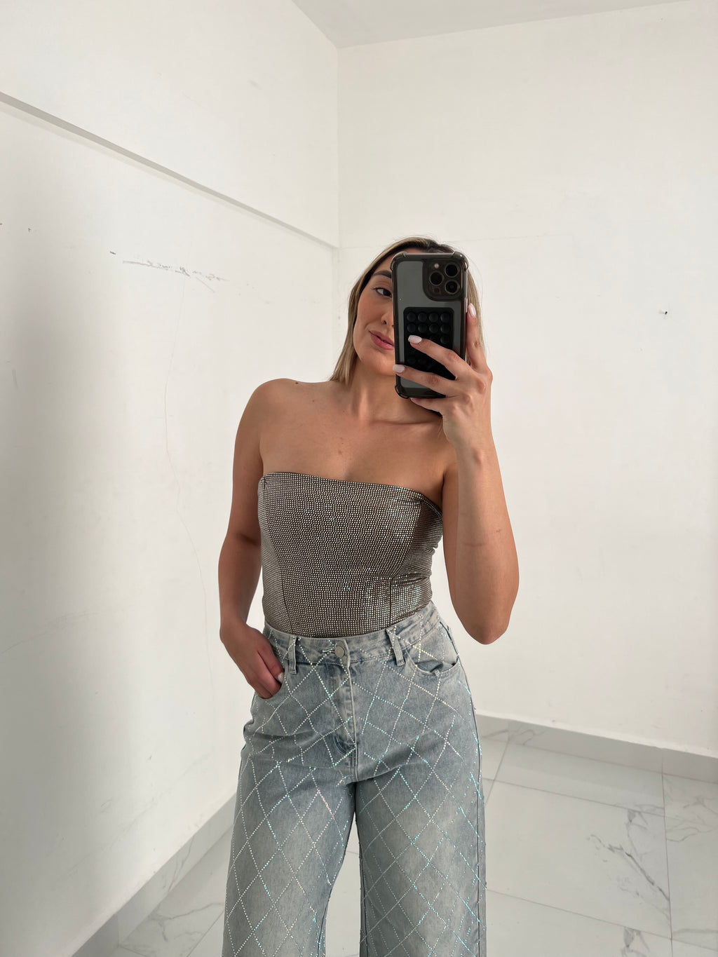 Brown Cristals Corset