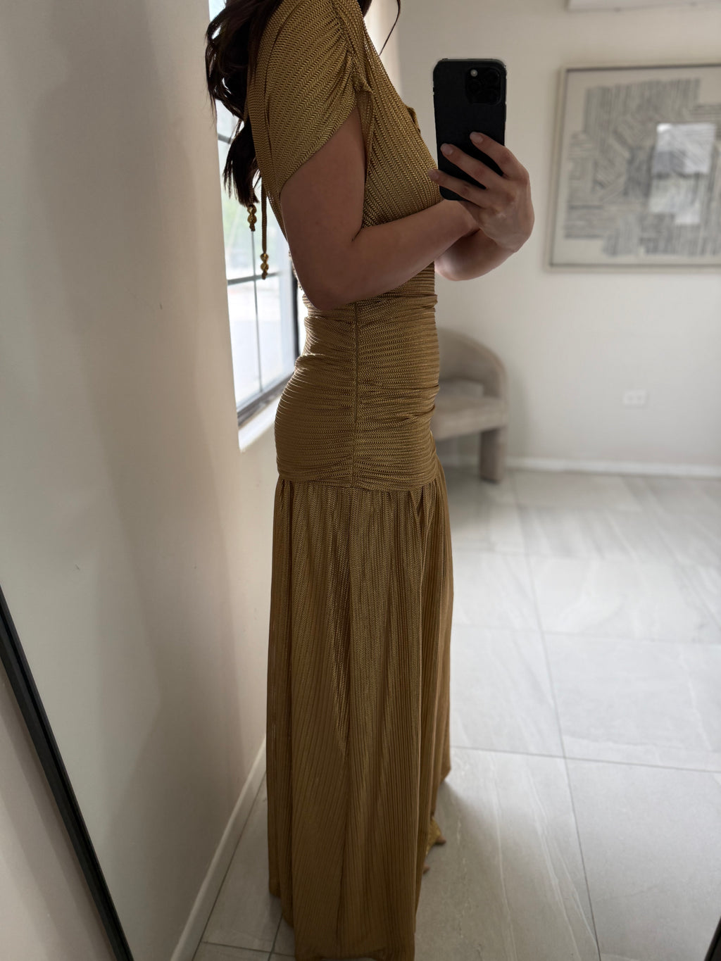 Vestido Maxi Dorado