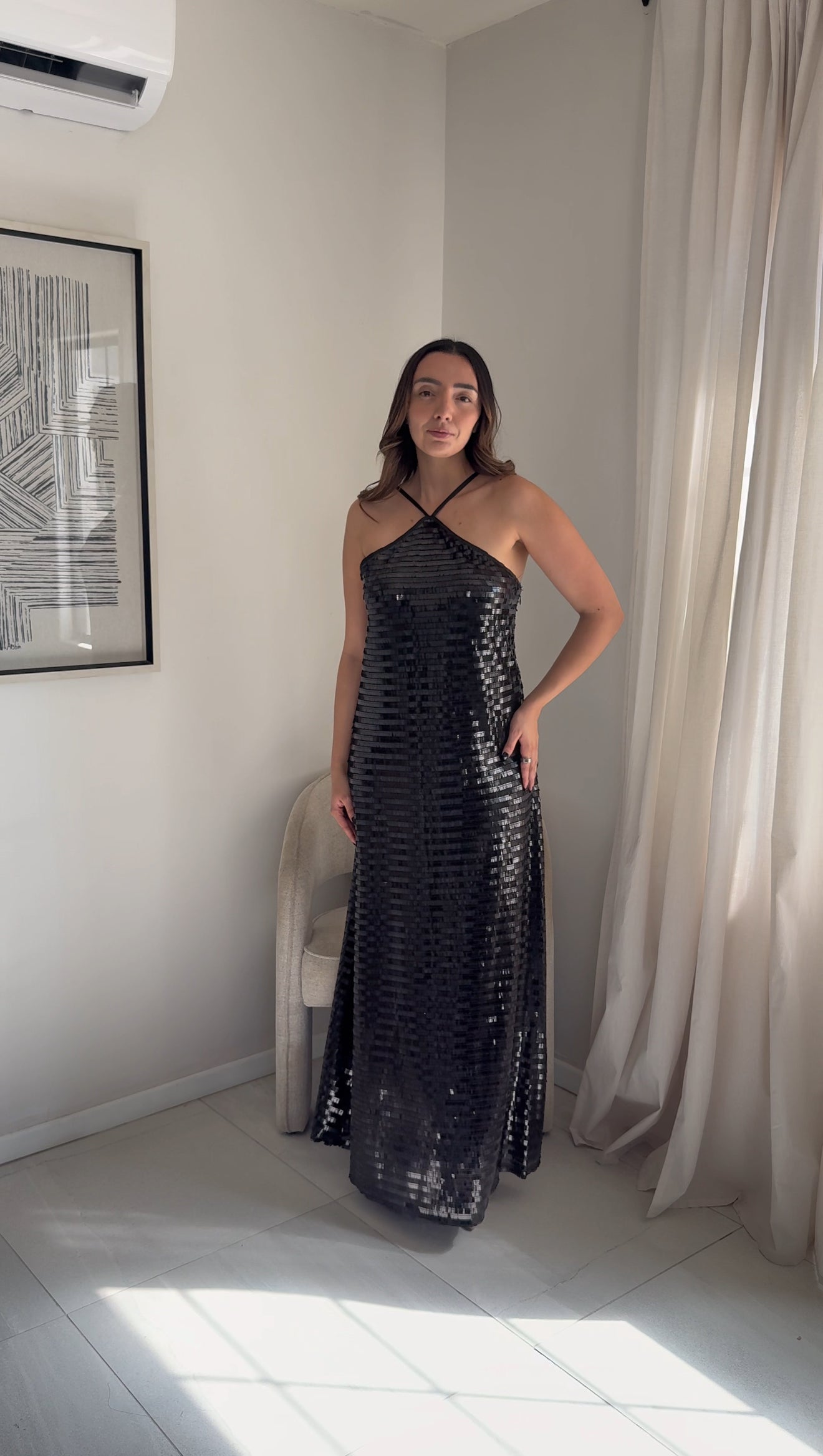 Black Sequin LE AL.X Dress