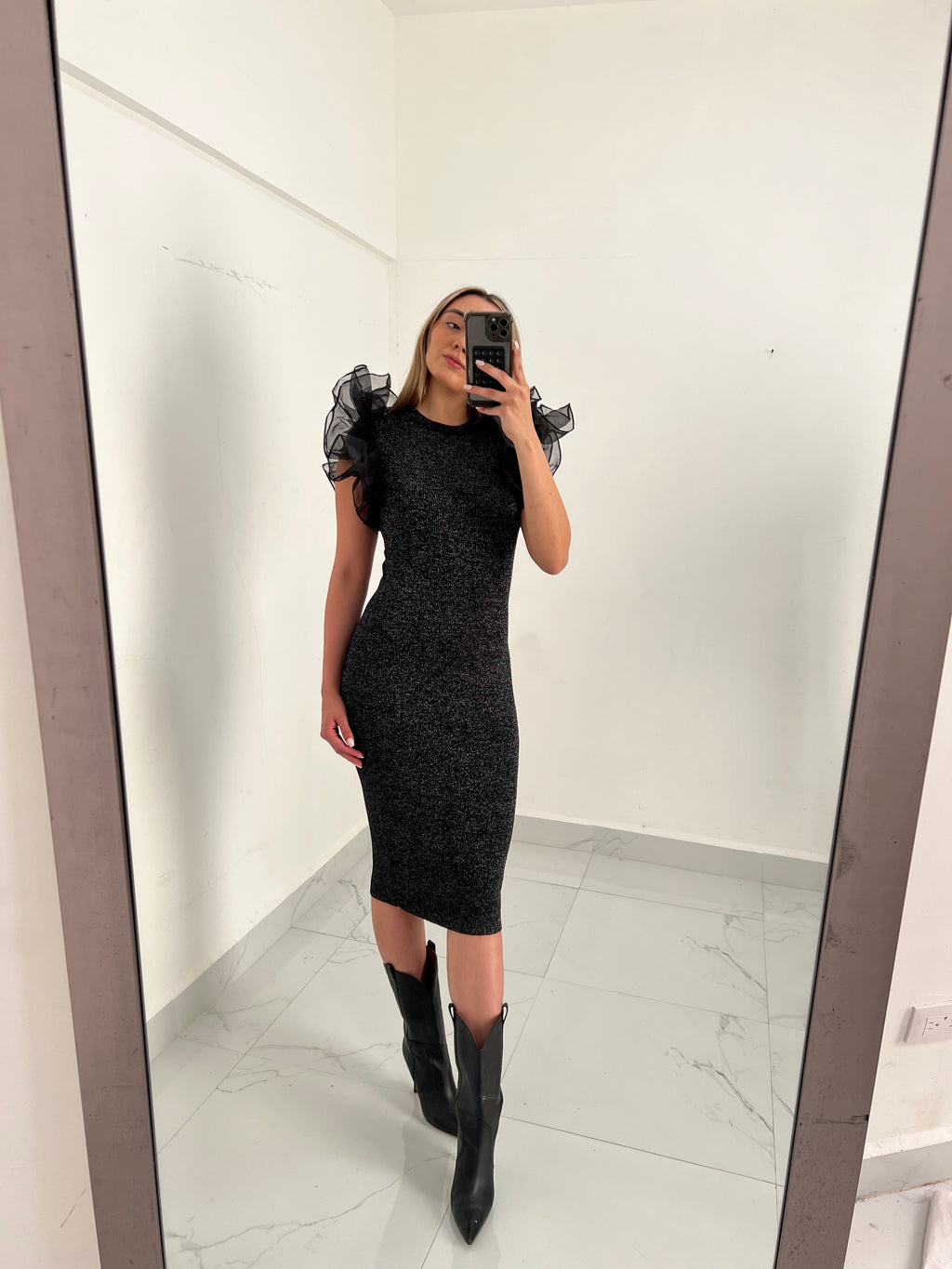 Vestido Punto Tul