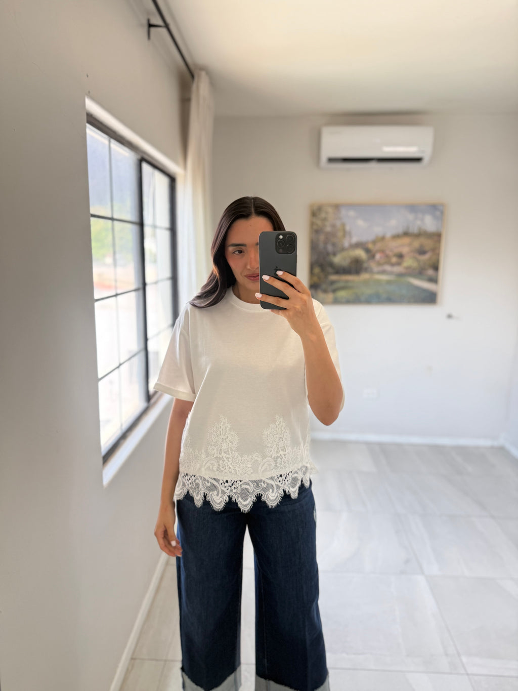 White Lace Essential Top