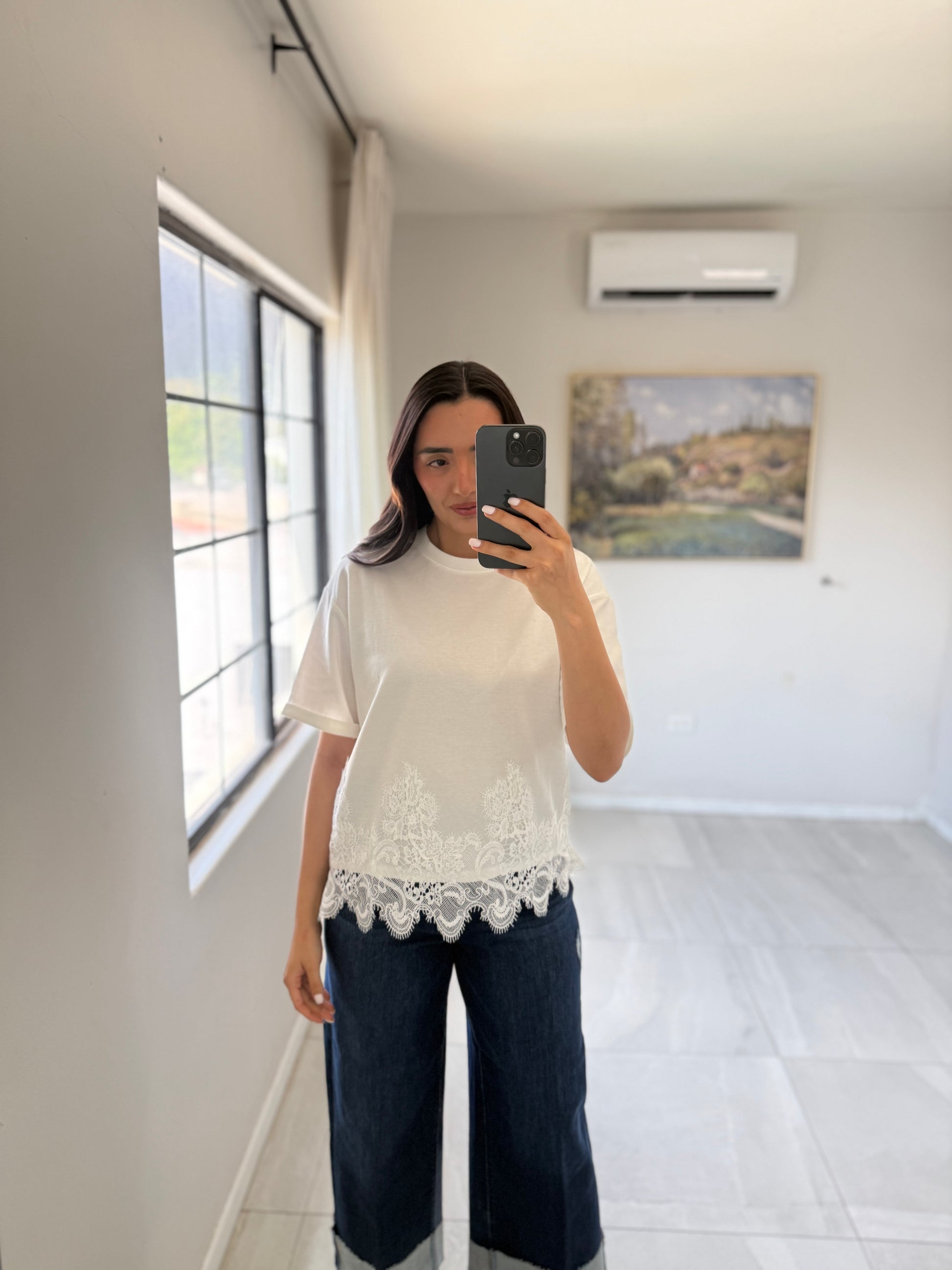 White Lace Essential Top